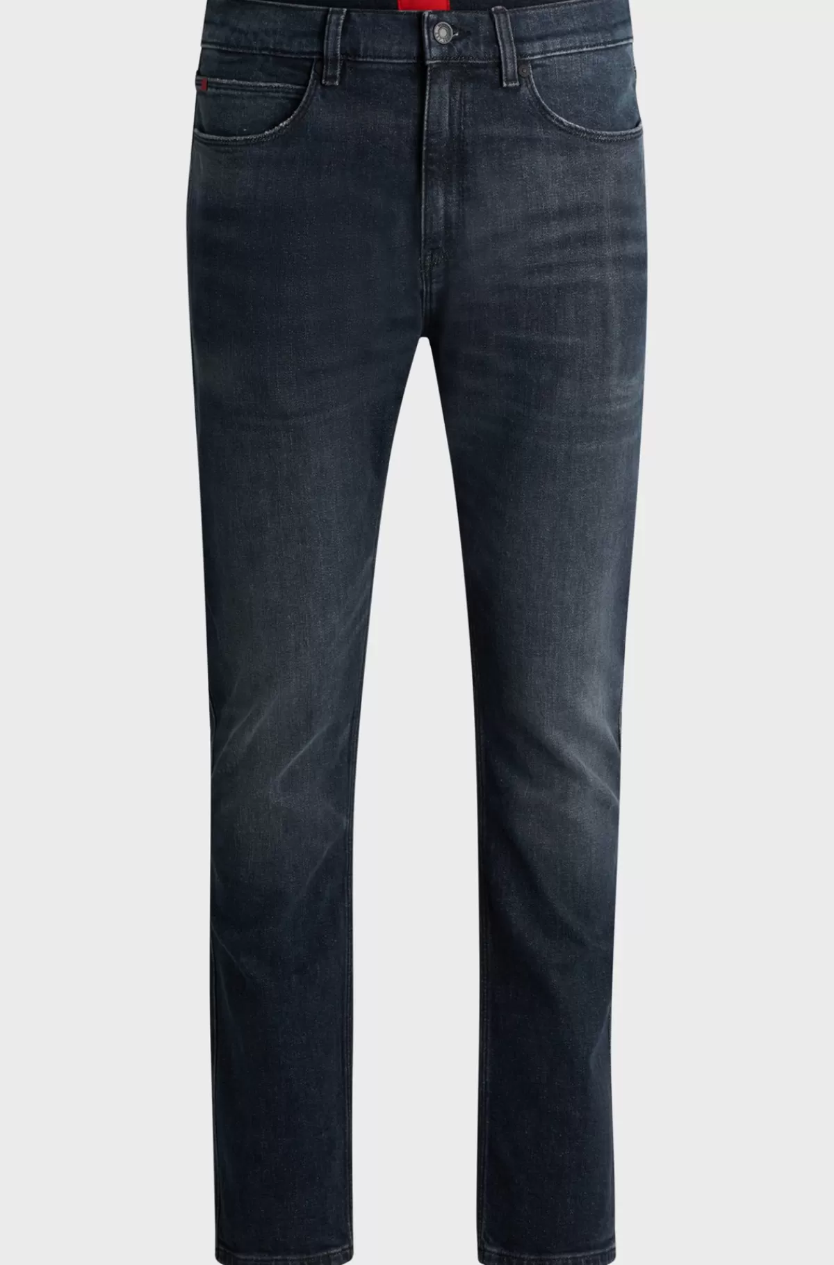 HUGO BOSS Jeans Med Slim Fit I Denim Med Stræk Og Slidt Effekt Mørkegrå Fashion