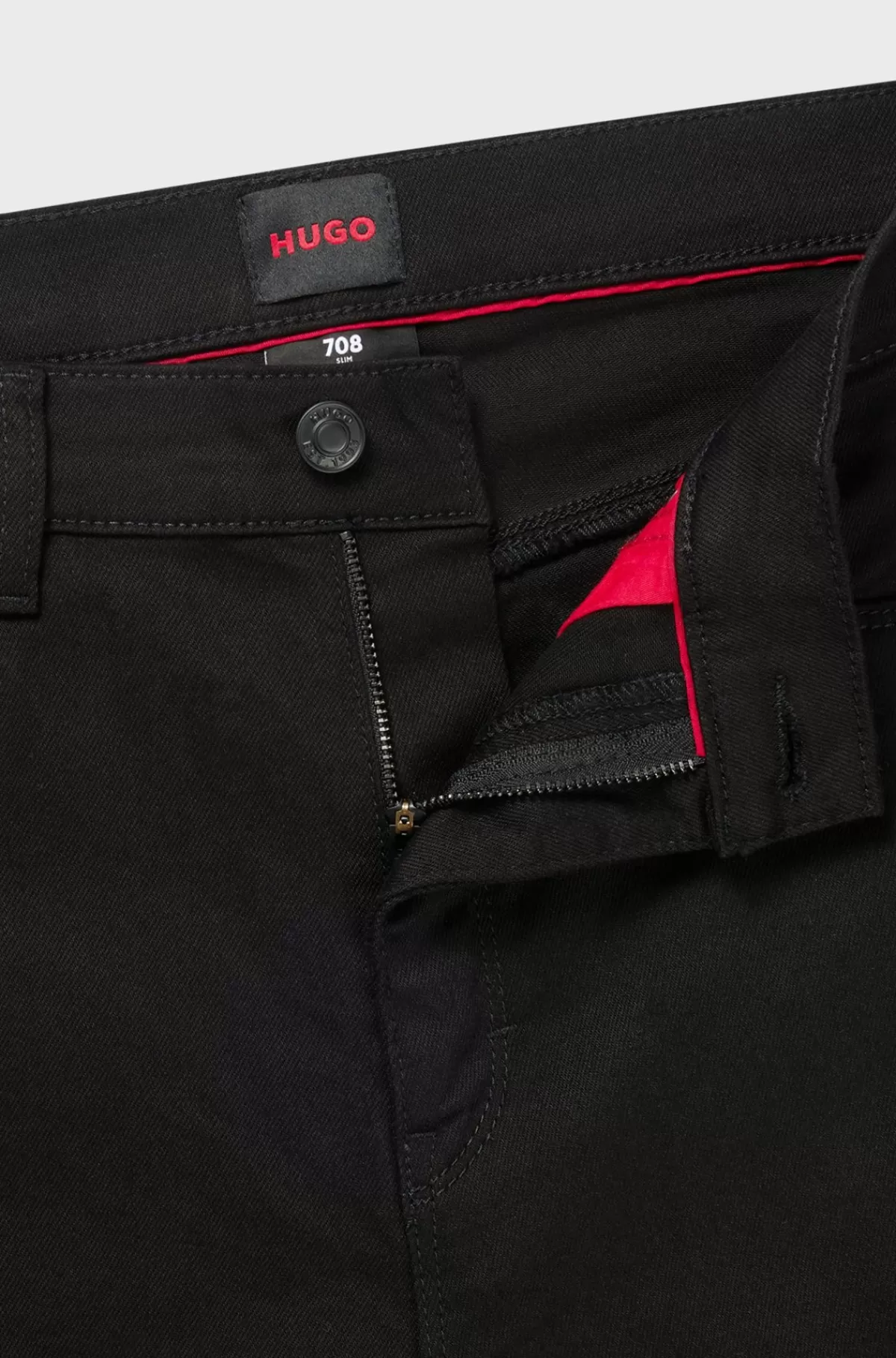 HUGO BOSS Jeans Med Slim Fit I Ekstra Denim Med Stræk Sort Cheap