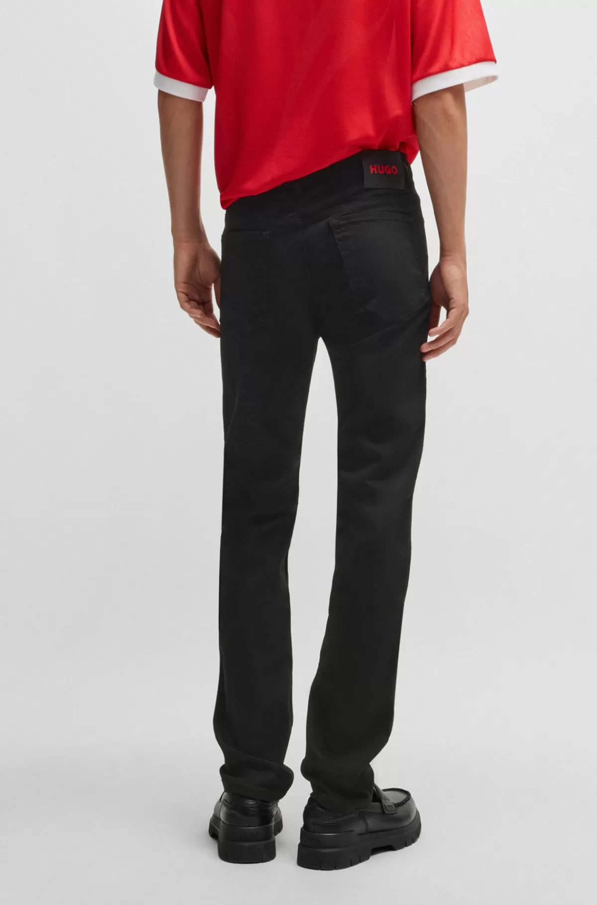 HUGO BOSS Jeans Med Slim Fit I Ekstra Denim Med Stræk Sort Cheap