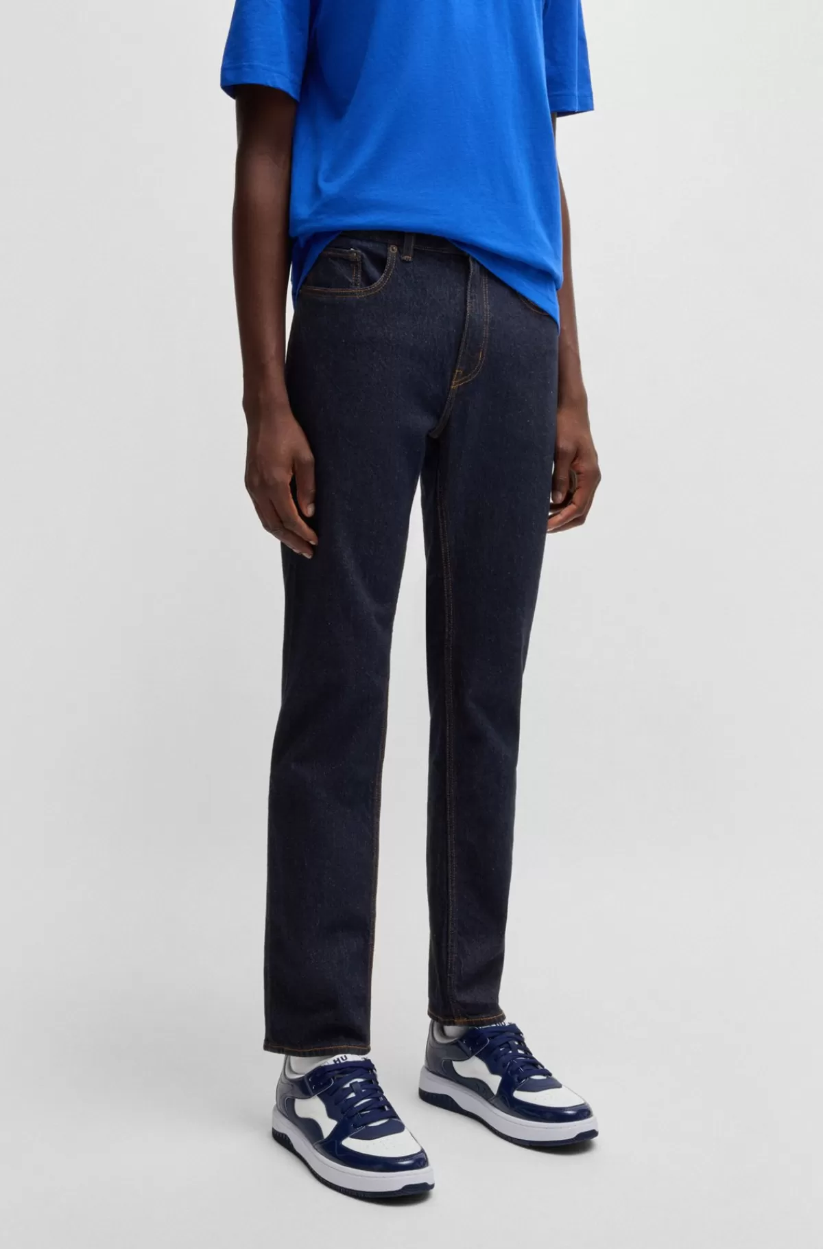 HUGO BOSS Jeans Med Slim Fit I Denim Med Stræk Mørkeblå Fashion