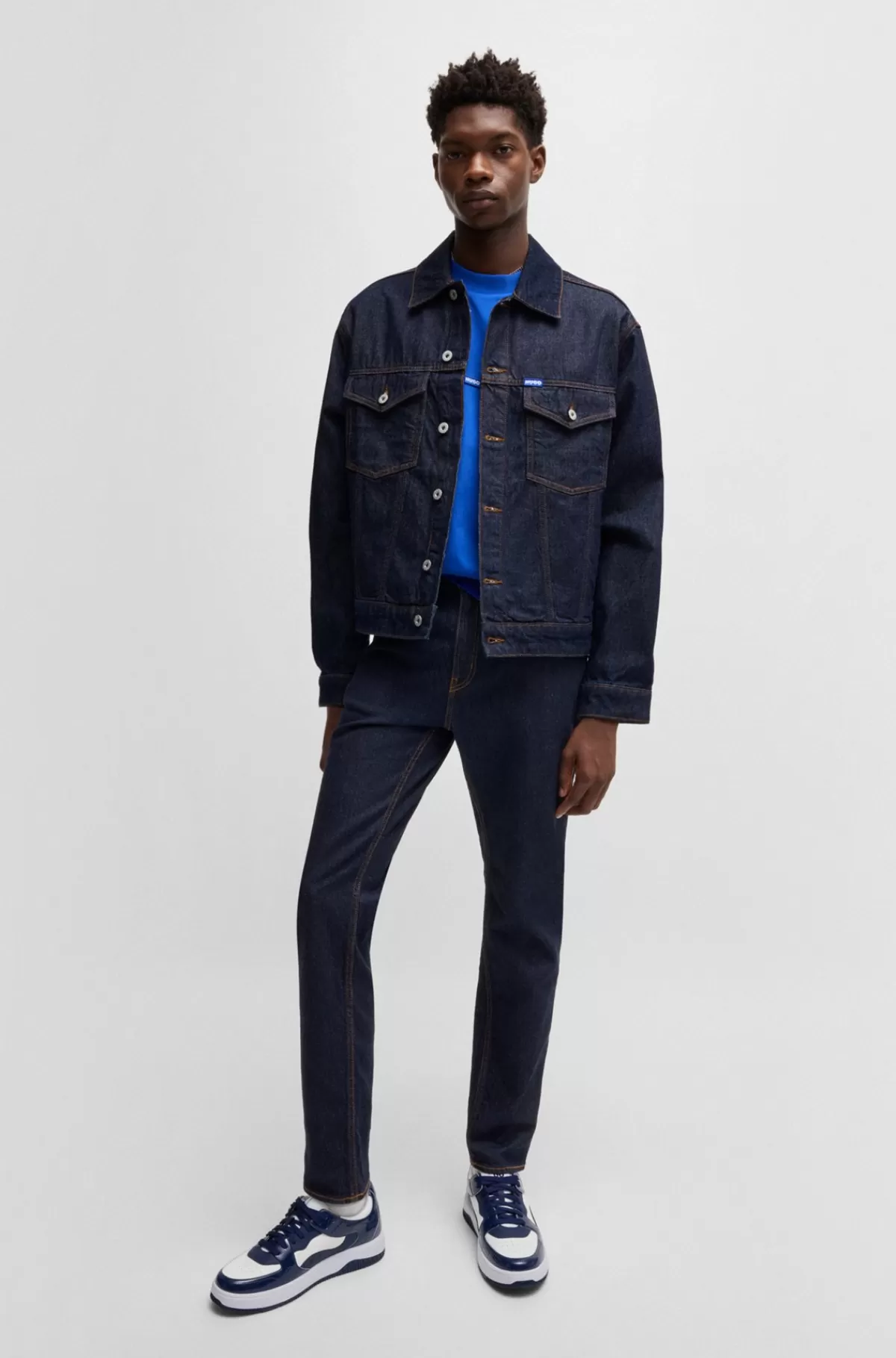 HUGO BOSS Jeans Med Slim Fit I Denim Med Stræk Mørkeblå Fashion