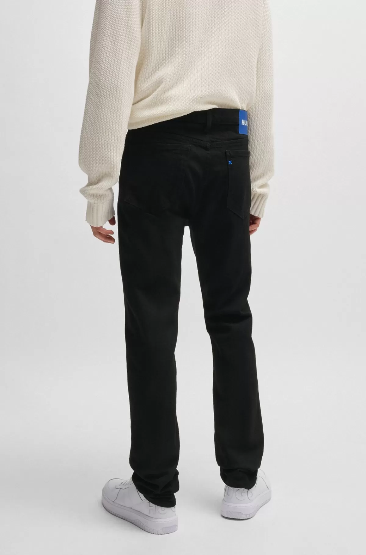 HUGO BOSS Jeans Med Slim Fit I Denim Med Stræk Sort Hot