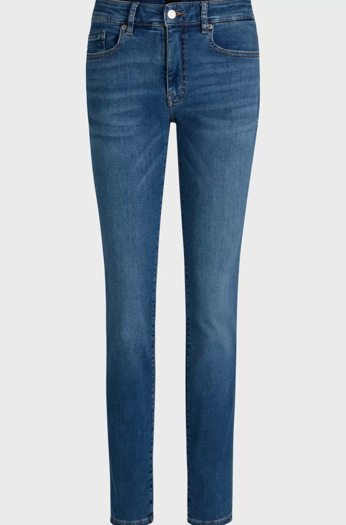 HUGO BOSS Jeans Med Slim Fit Og Ekstra Stræk I Klassisk Denim Blå Sale