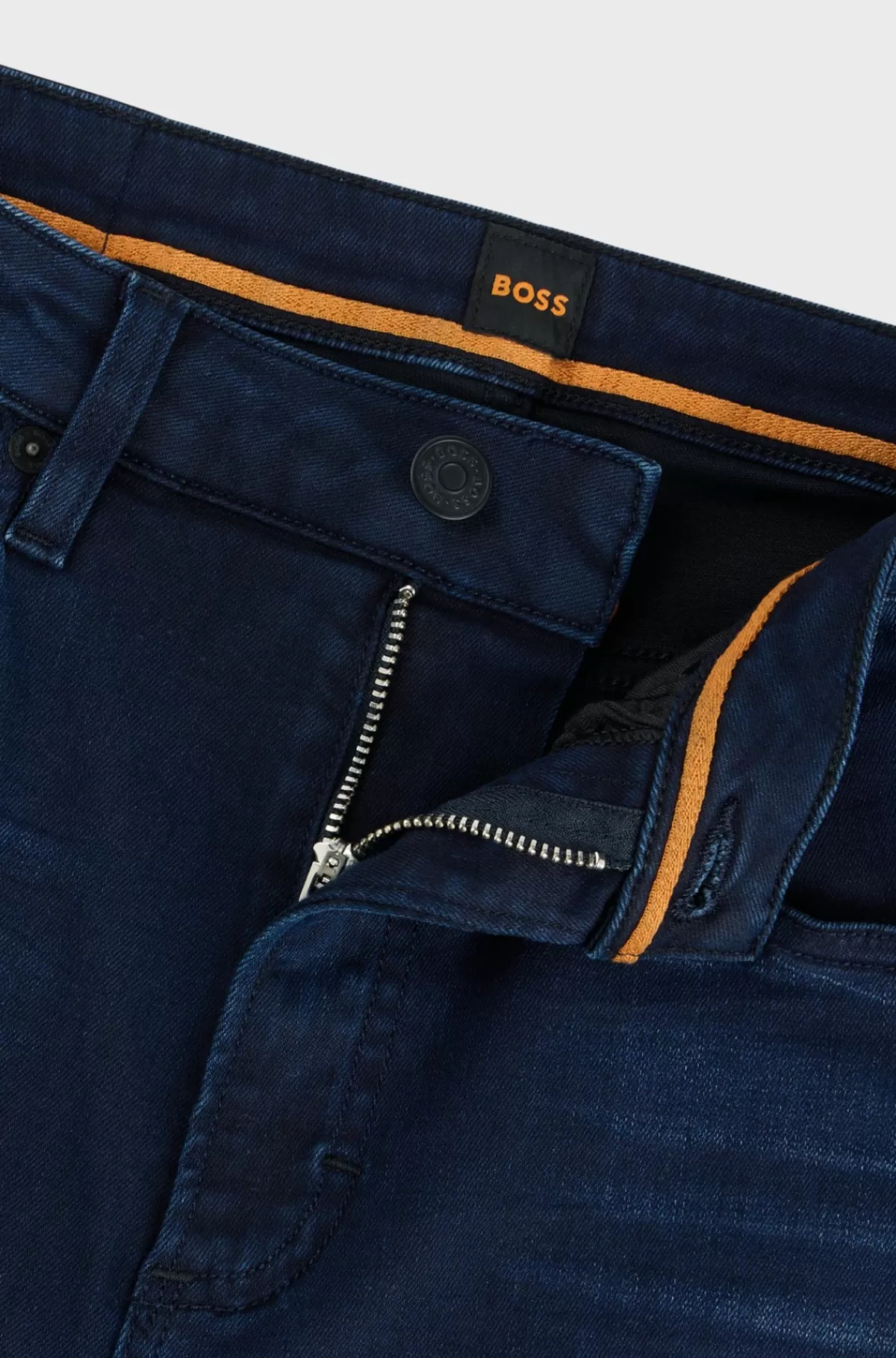 HUGO BOSS Jeans Med Slim Fit Og Svaj I Blå Denim Med Stræk Mørkeblå Clearance