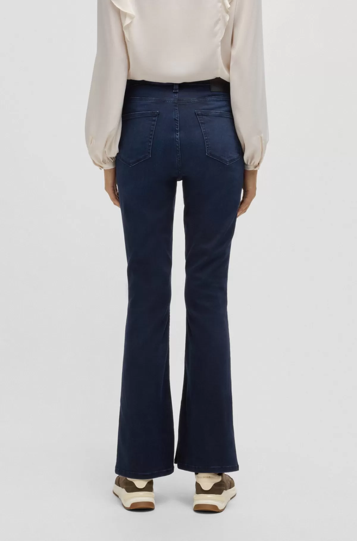 HUGO BOSS Jeans Med Slim Fit Og Svaj I Blå Denim Med Stræk Mørkeblå Clearance