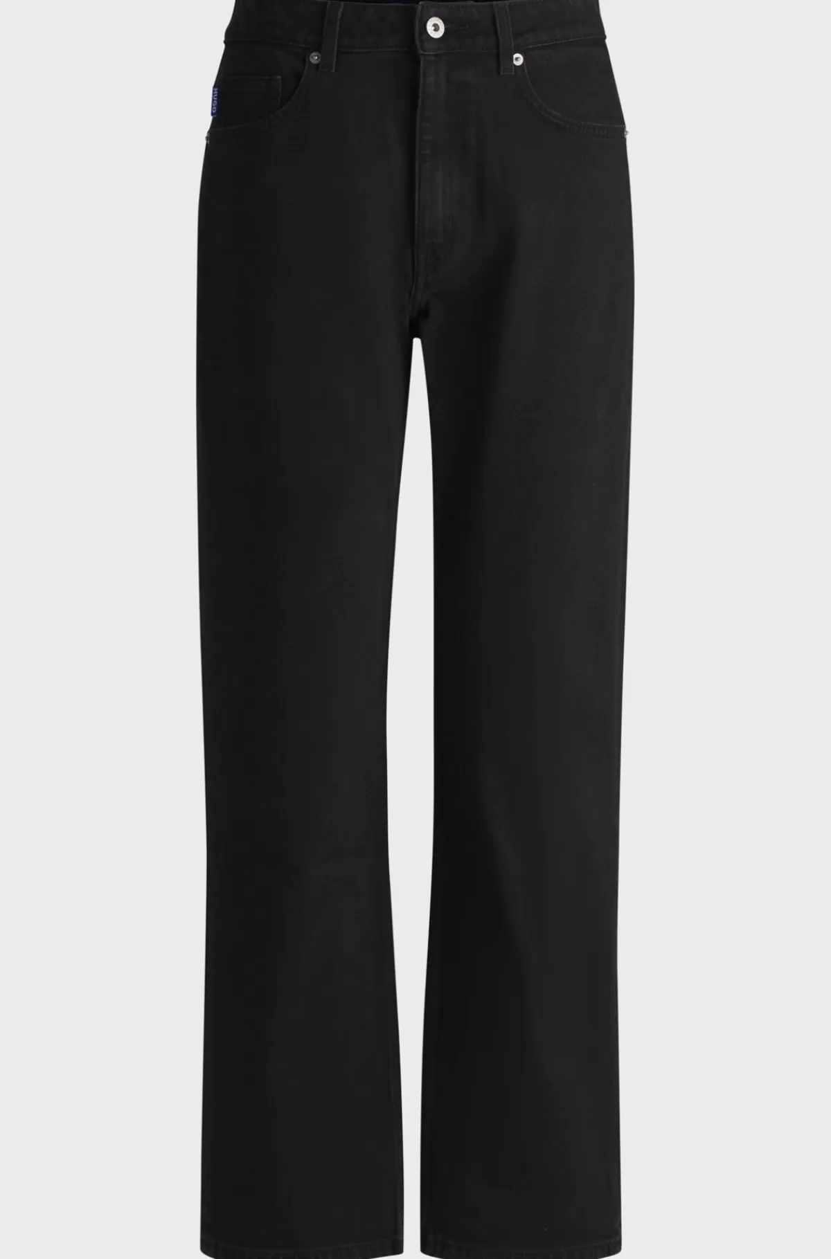 HUGO BOSS Jeans Med Straight Fit I Denim Med Stræk Sort Shop