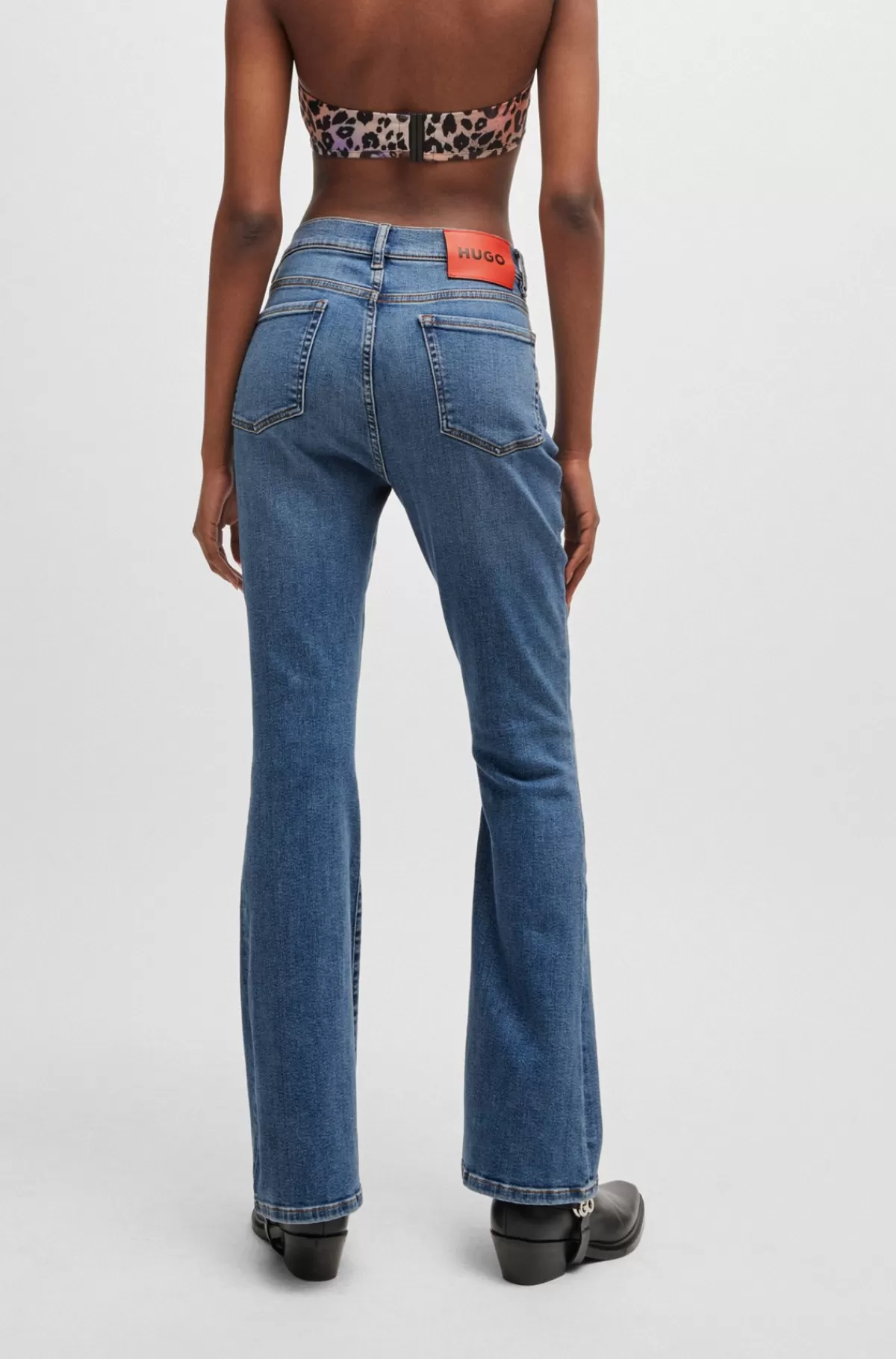 HUGO BOSS Jeans Med Svaj Og Skinny Fit I Denim Med Ekstra Stræk Blå Online