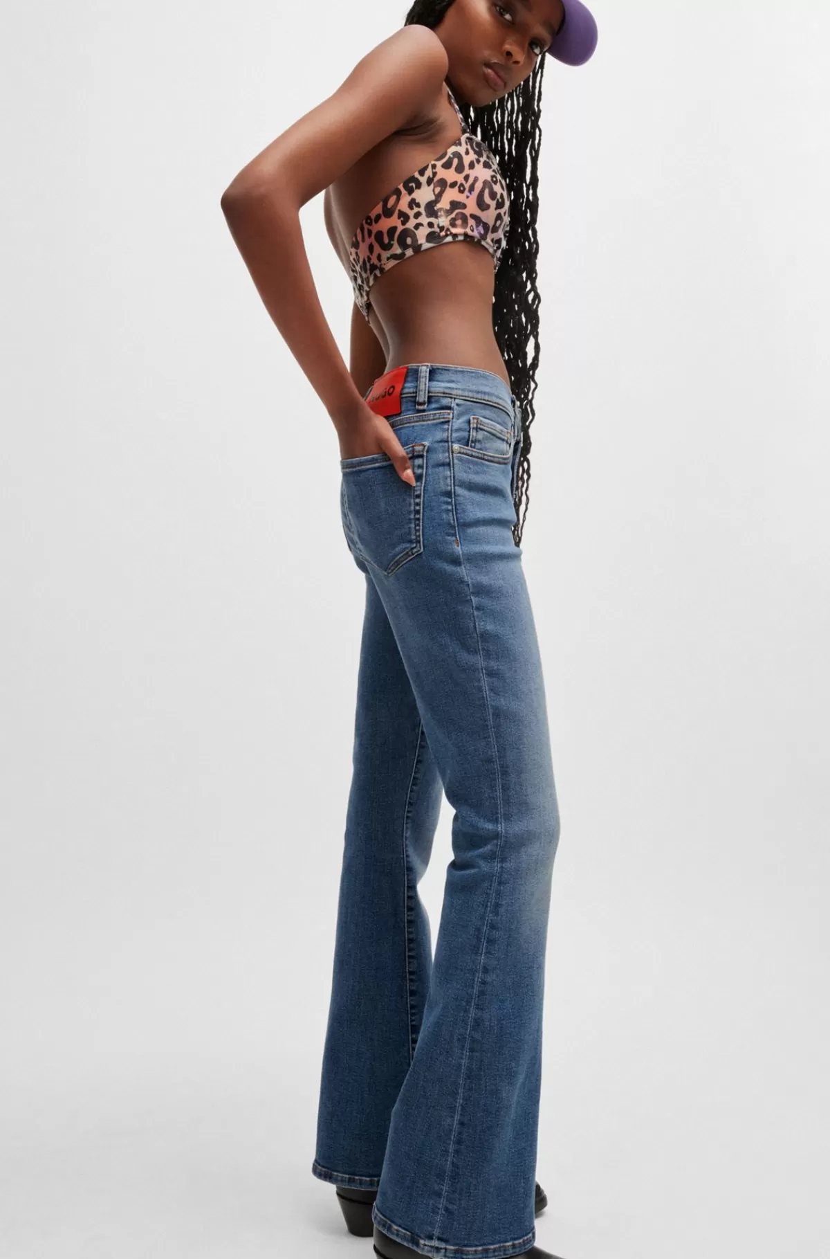 HUGO BOSS Jeans Med Svaj Og Skinny Fit I Denim Med Ekstra Stræk Blå Online