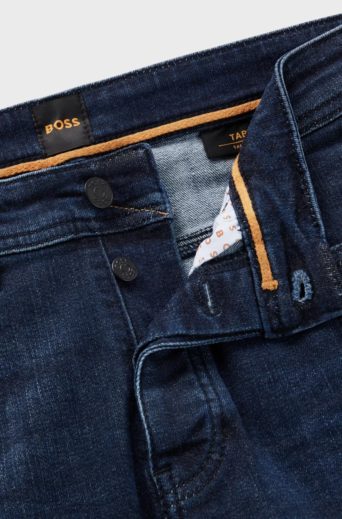 HUGO BOSS Jeans Med Tapered Fit I Denim Med Ekstra Stræk Mørkeblå Best