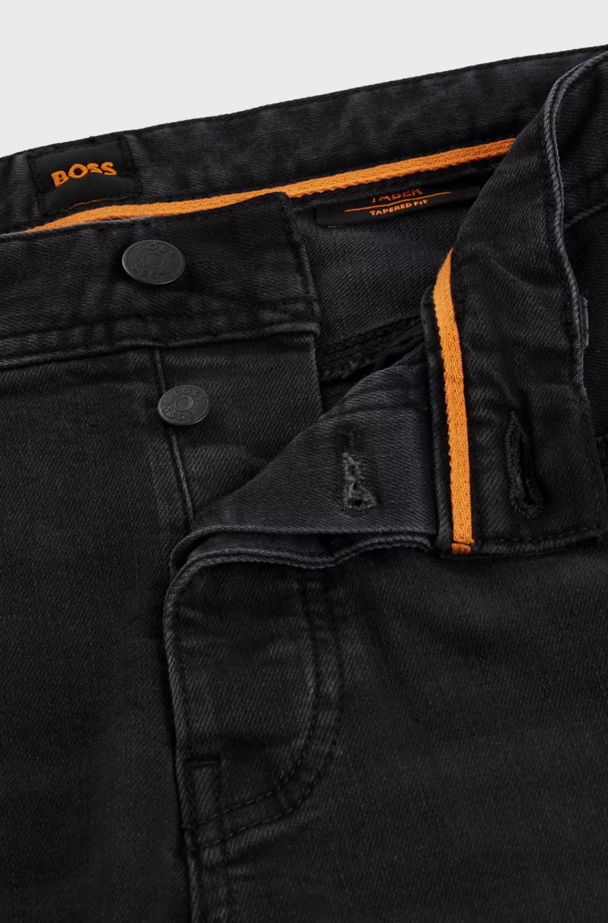 HUGO BOSS Jeans Med Tapered Fit I Denim Med Ekstra Stræk Sort Best