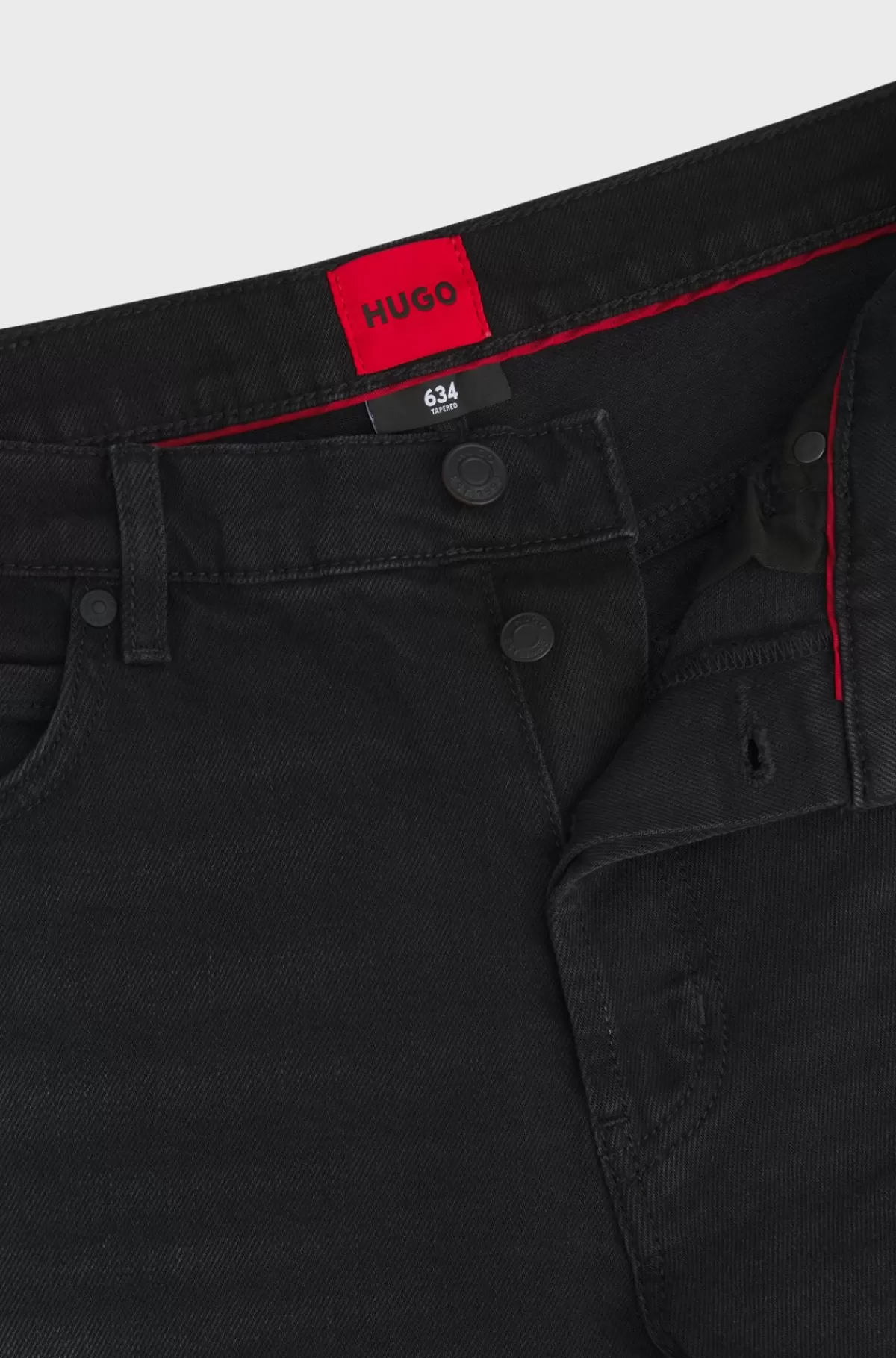 HUGO BOSS Jeans Med Tapered Fit I Denim Med Stræk Sort Best