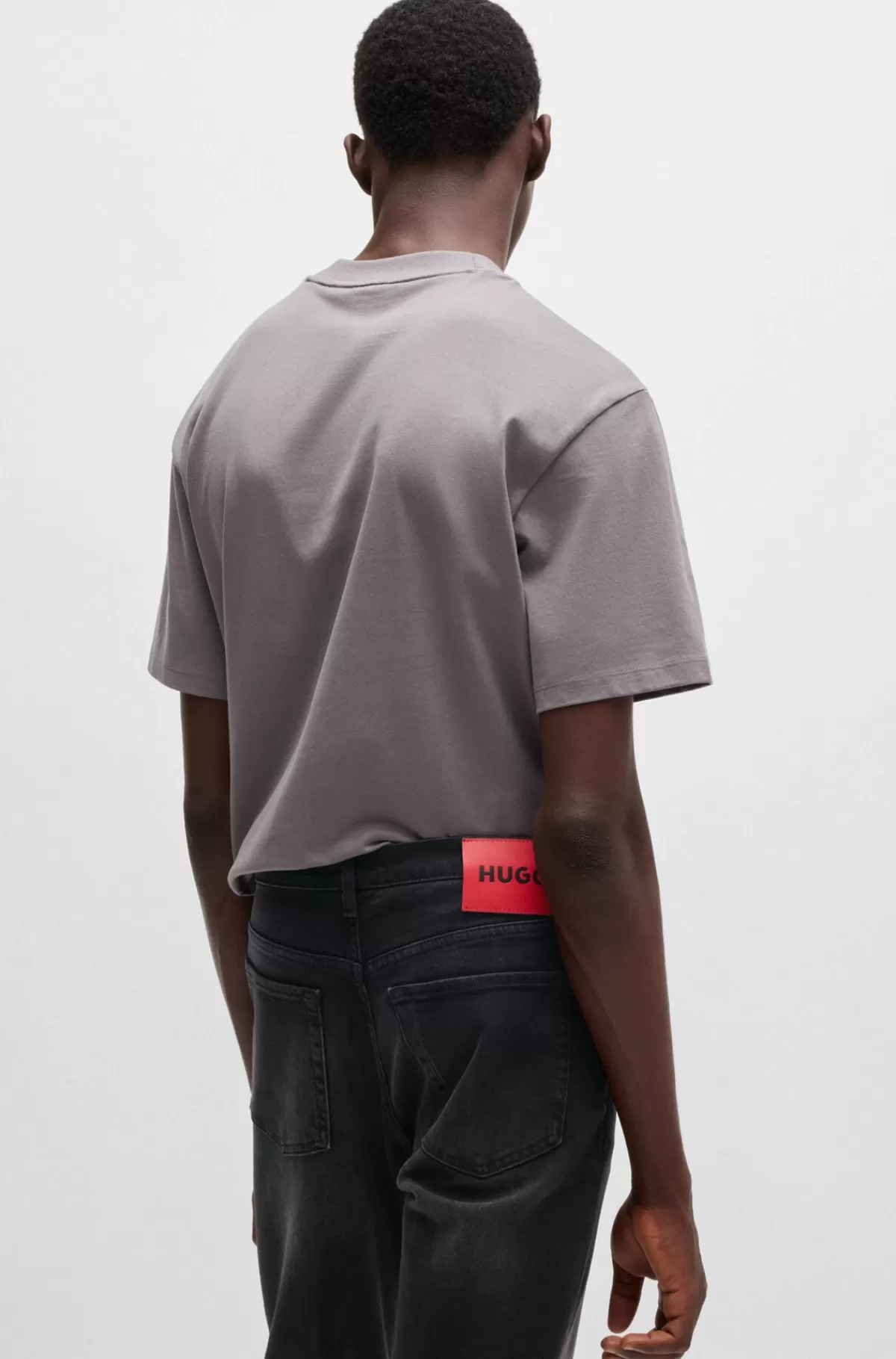HUGO BOSS Jeans Med Tapered Fit I Denim Med Stræk Sort Best