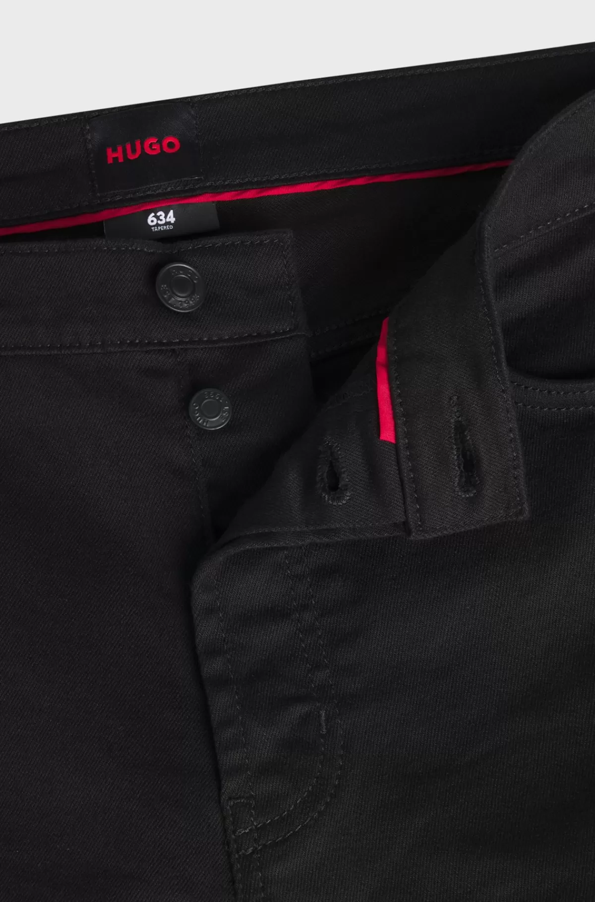 HUGO BOSS Jeans Med Tapered Fit I Ultra Denim Med Stræk Sort Outlet