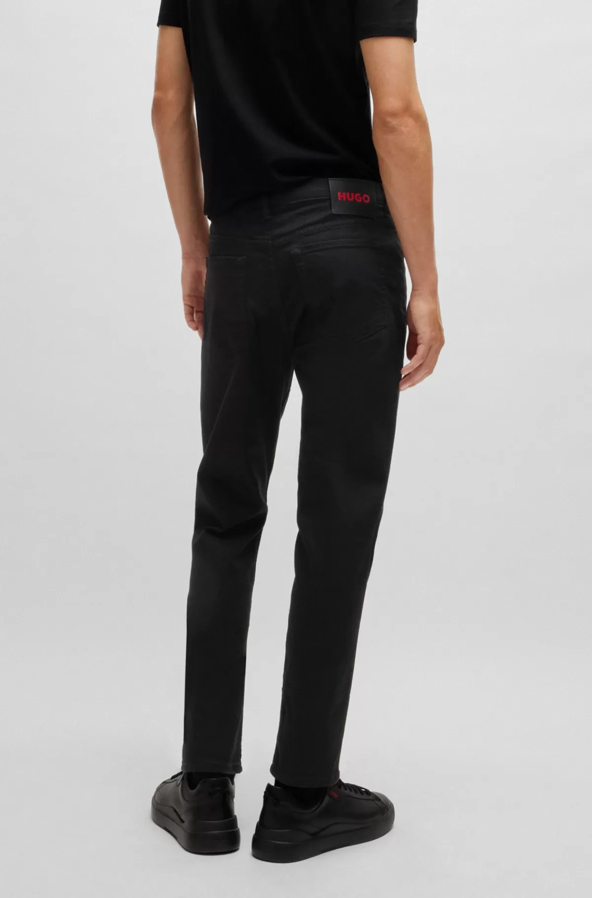 HUGO BOSS Jeans Med Tapered Fit I Ultra Denim Med Stræk Sort Outlet