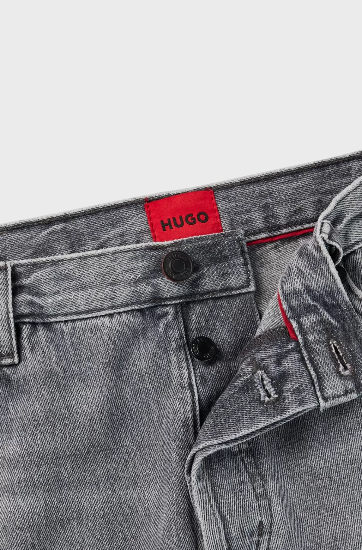 HUGO BOSS Jeans Med Tapered Fit Og Almindelig Talje I Denim Grå Best