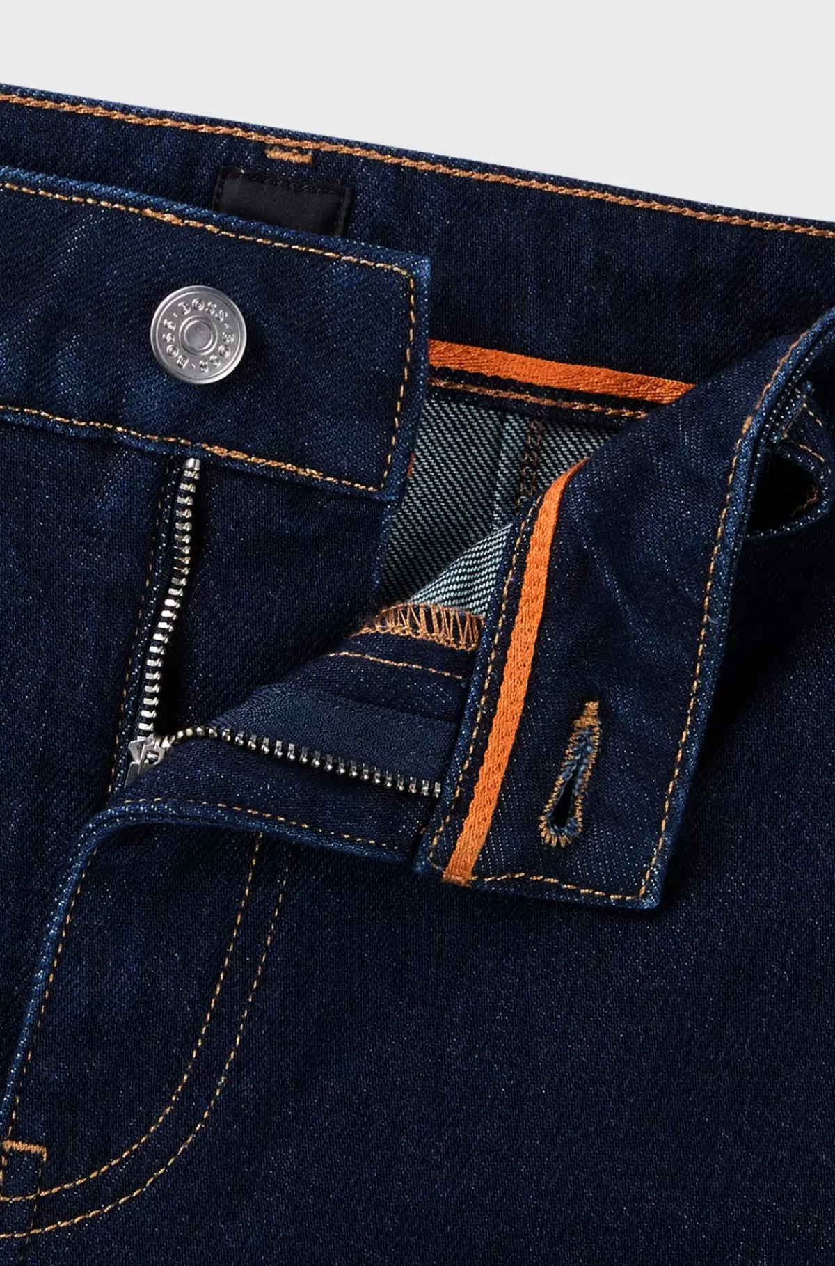 HUGO BOSS Jeans Med Vidde I Benene I Blå Denim Med Stræk Mørkeblå Fashion