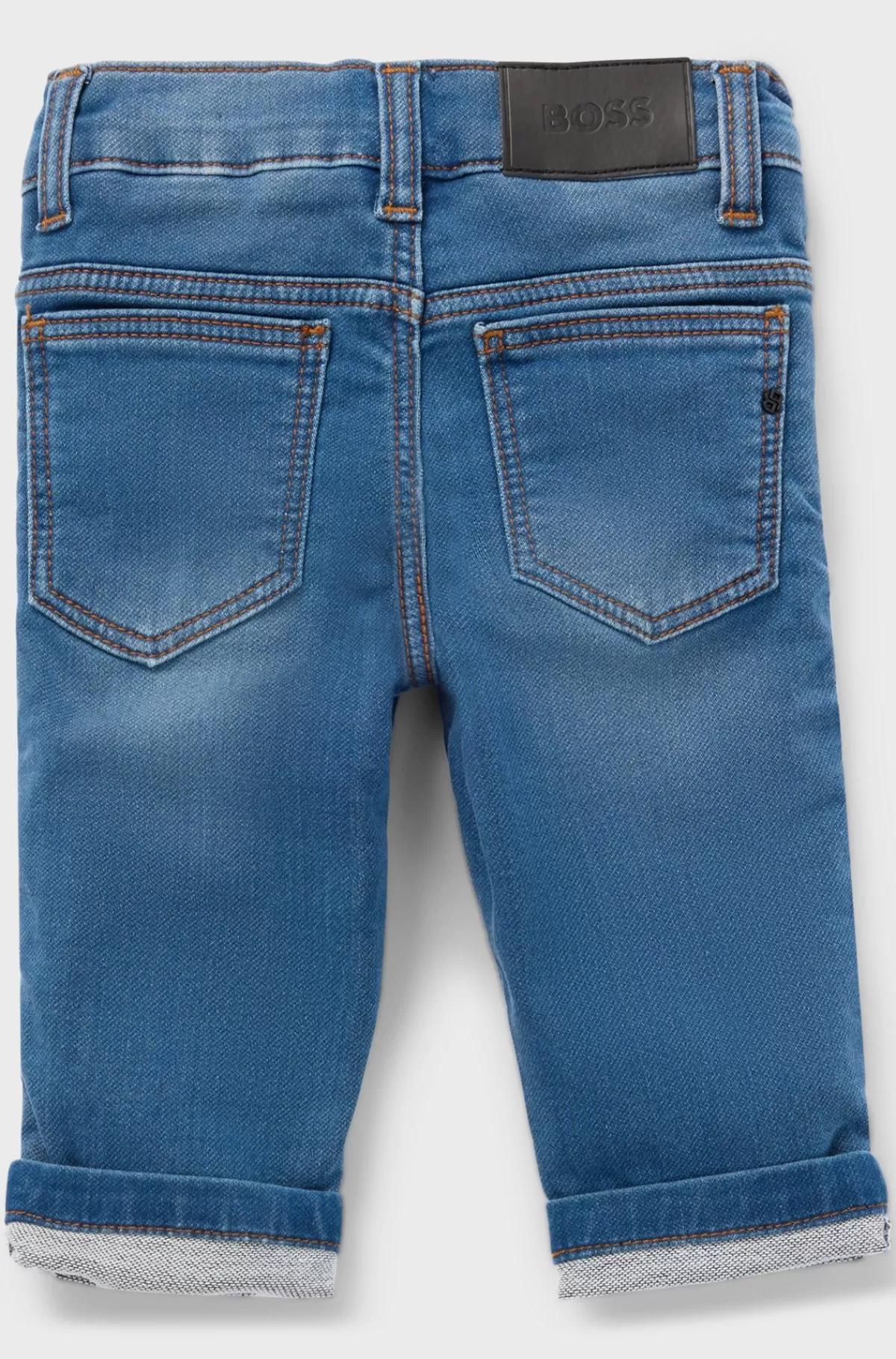 HUGO BOSS Jeans Til Børn I Denim Med Stræk Og Dobbelt B-monogram Mønstret Cheap