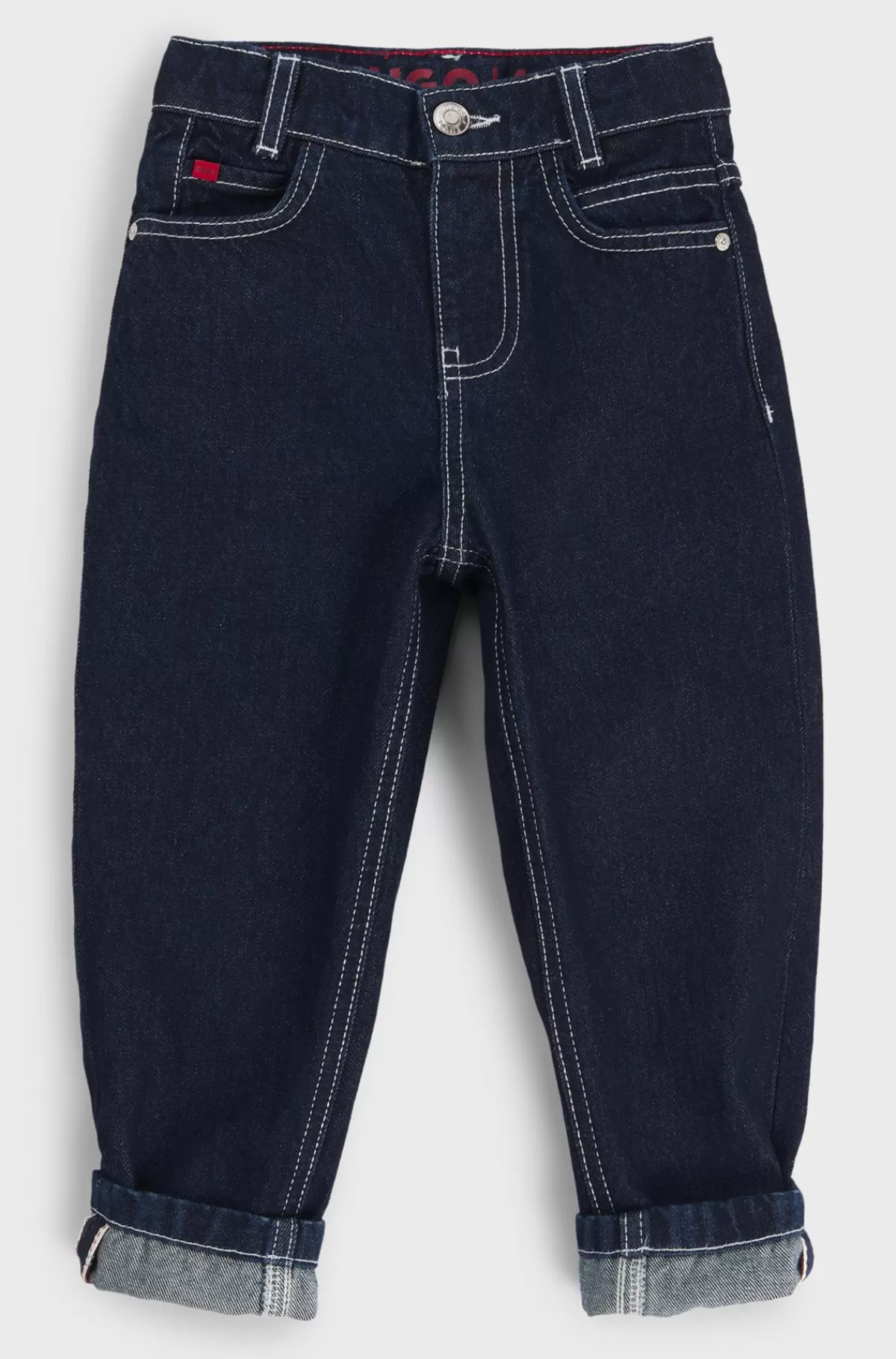 HUGO BOSS Jeans Til Børn Med Loose Fit I Denim Med Rinse-wash Mørkeblå Store