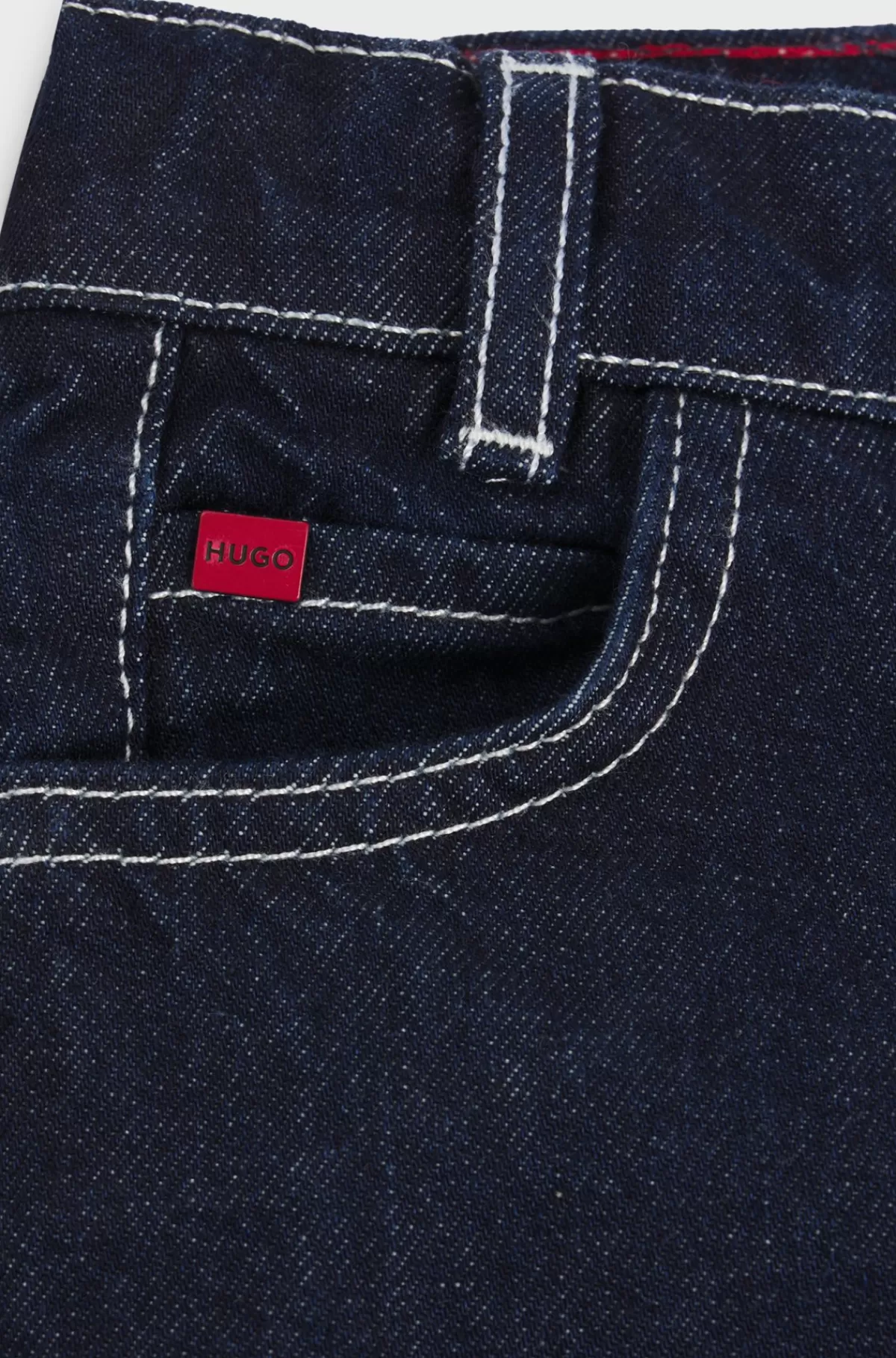 HUGO BOSS Jeans Til Børn Med Loose Fit I Denim Med Rinse-wash Mørkeblå Store