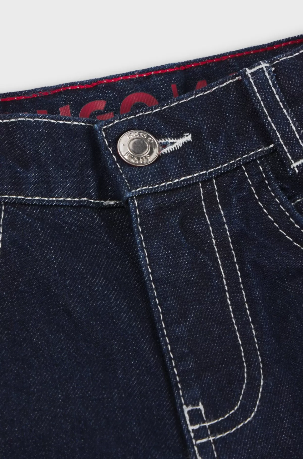 HUGO BOSS Jeans Til Børn Med Loose Fit I Denim Med Rinse-wash Mørkeblå Store
