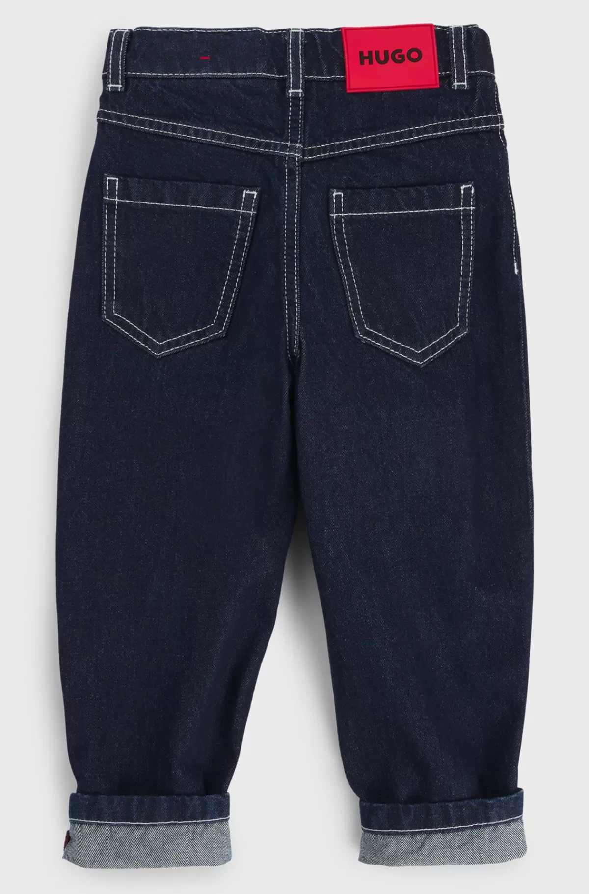 HUGO BOSS Jeans Til Børn Med Loose Fit I Denim Med Rinse-wash Mørkeblå Store