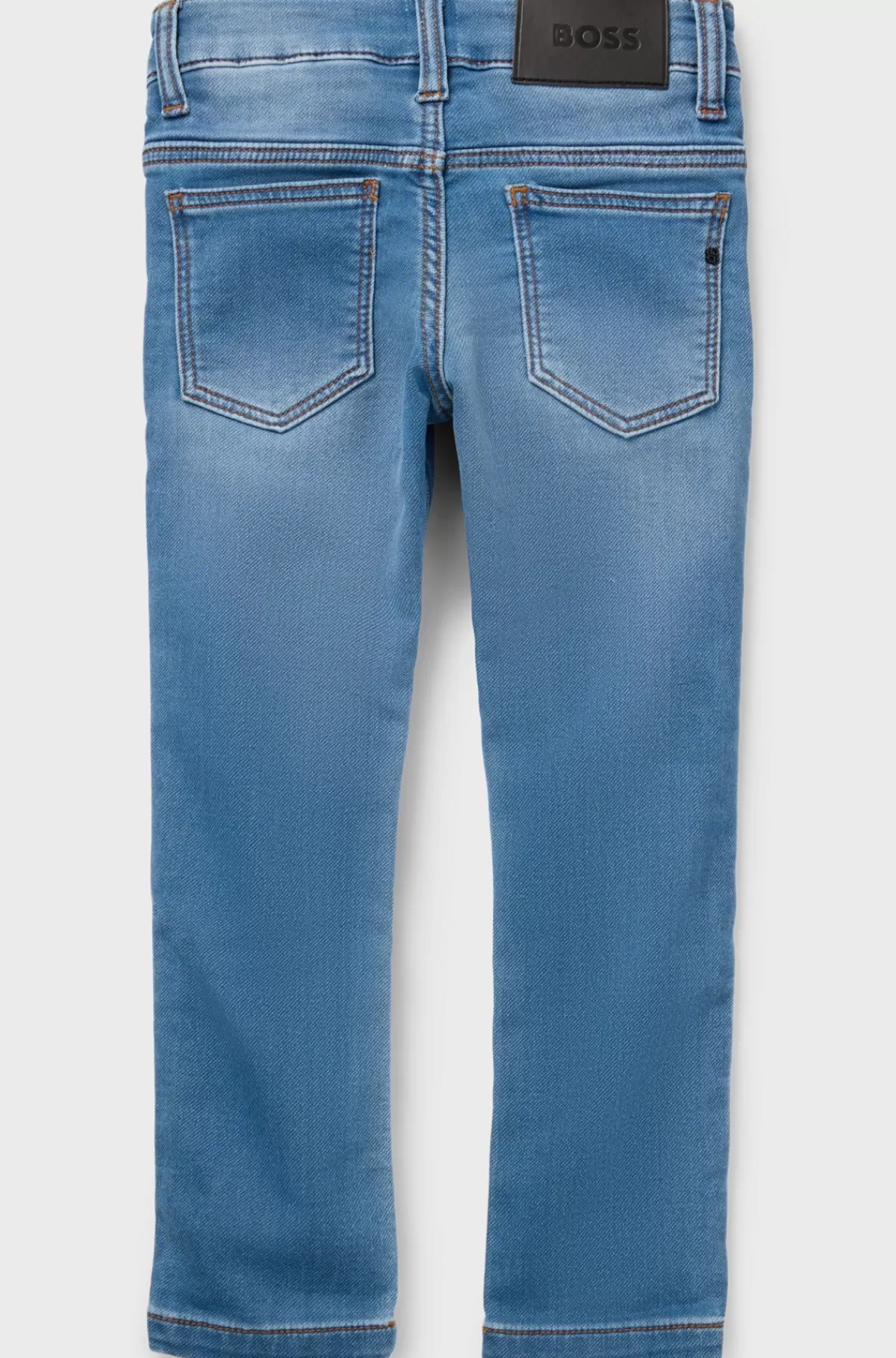 HUGO BOSS Jeans Til Børn Med Slim Fit I Blå Denim Med Stræk Mønstret Sale