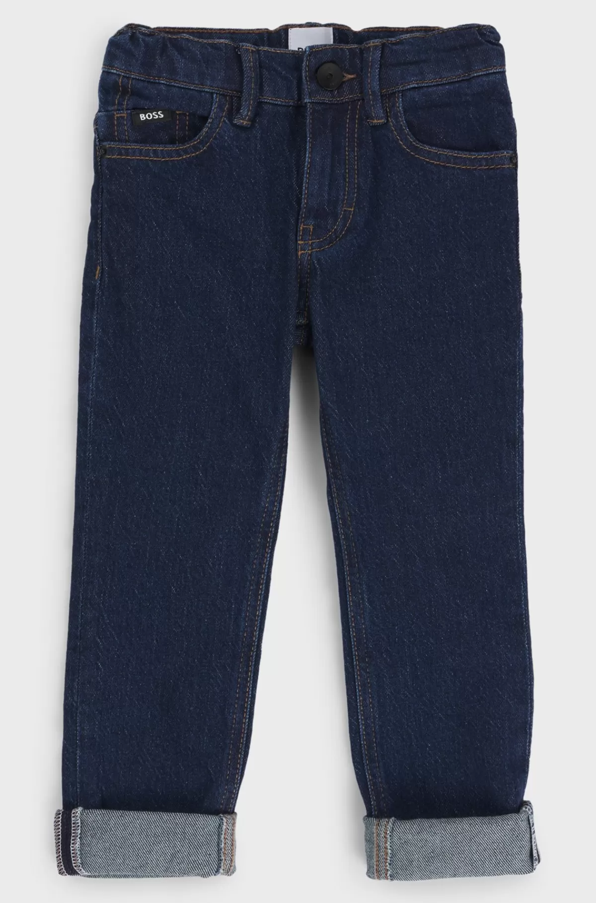HUGO BOSS Jeans Til Børn Med Slim Fit Og Nitte Med Dobbelt B-monogram Mønstret Store