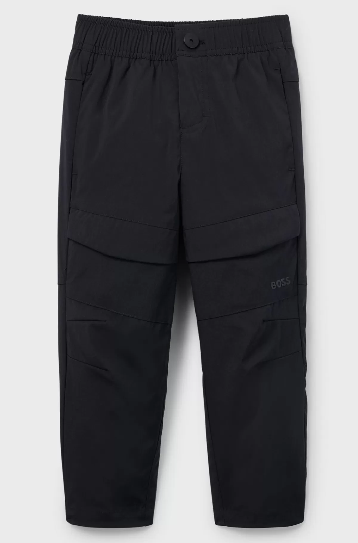 HUGO BOSS Joggingbukser Til Børn I Stof Med Stræk Og Farvet Logo Sort Clearance