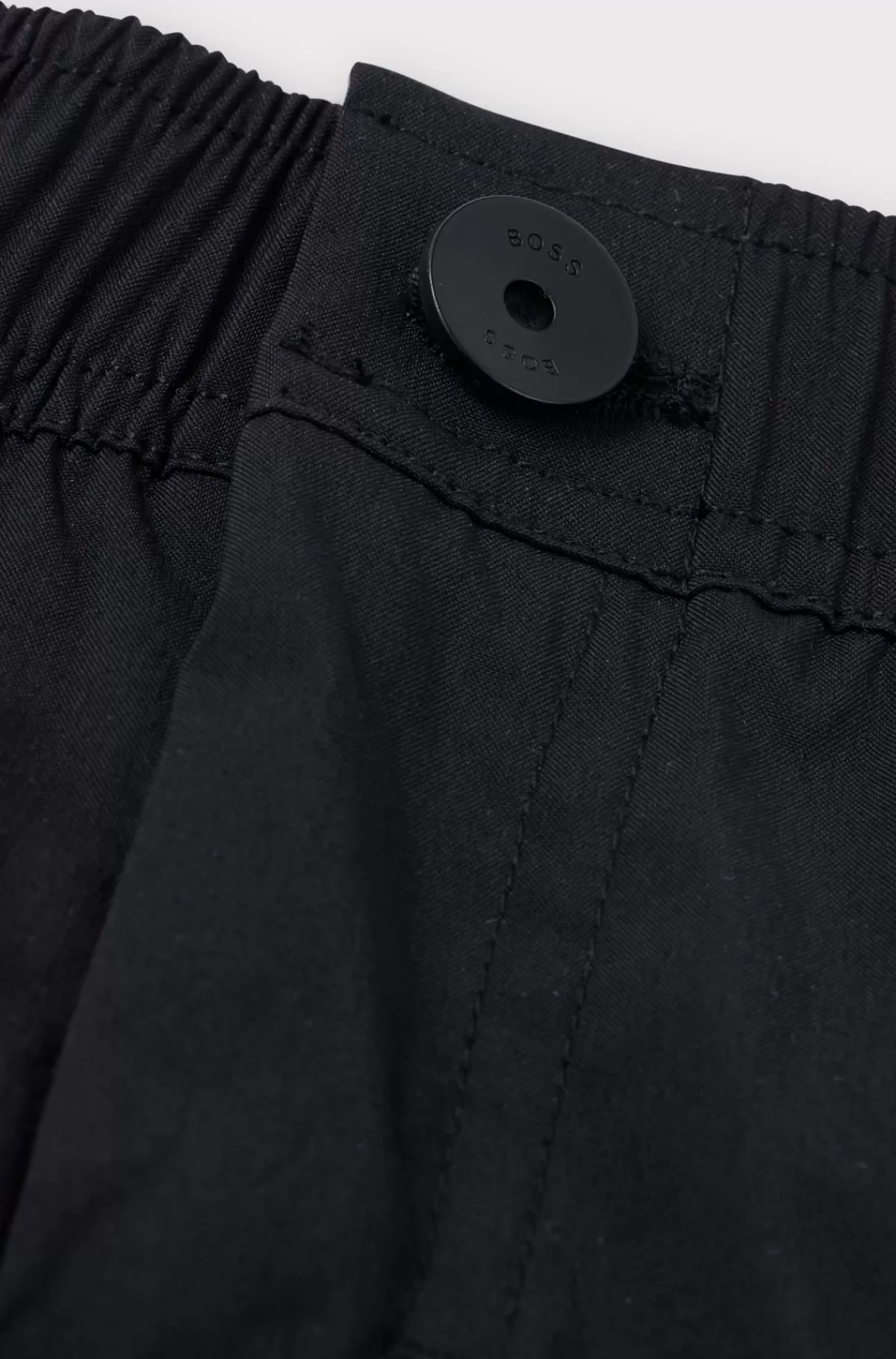 HUGO BOSS Joggingbukser Til Børn I Stof Med Stræk Og Farvet Logo Sort Clearance