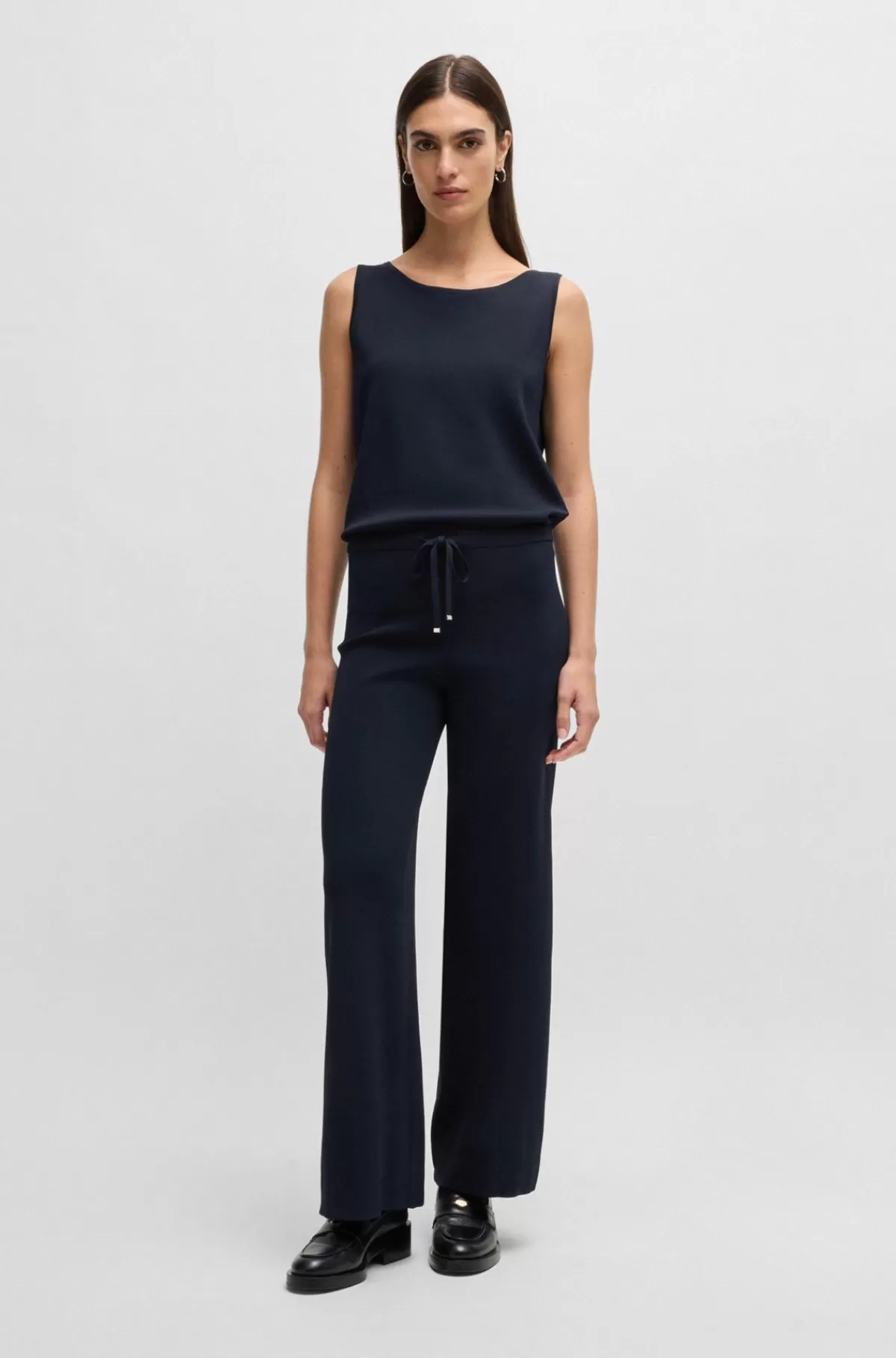 HUGO BOSS Jumpsuit Uden ærmer Med Løbegang I Taljen Mørkeblå Hot