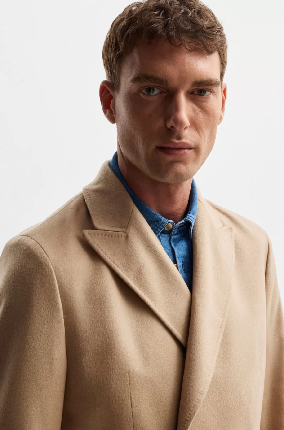 HUGO BOSS Kashmirfrakke Fra BOSS SELECTED BY BECKHAM Beige Cheap