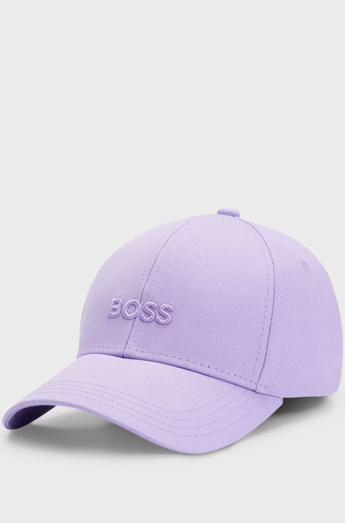 HUGO BOSS Kasket I Bomuldstwill Med Broderet Logo Lilla Flash Sale