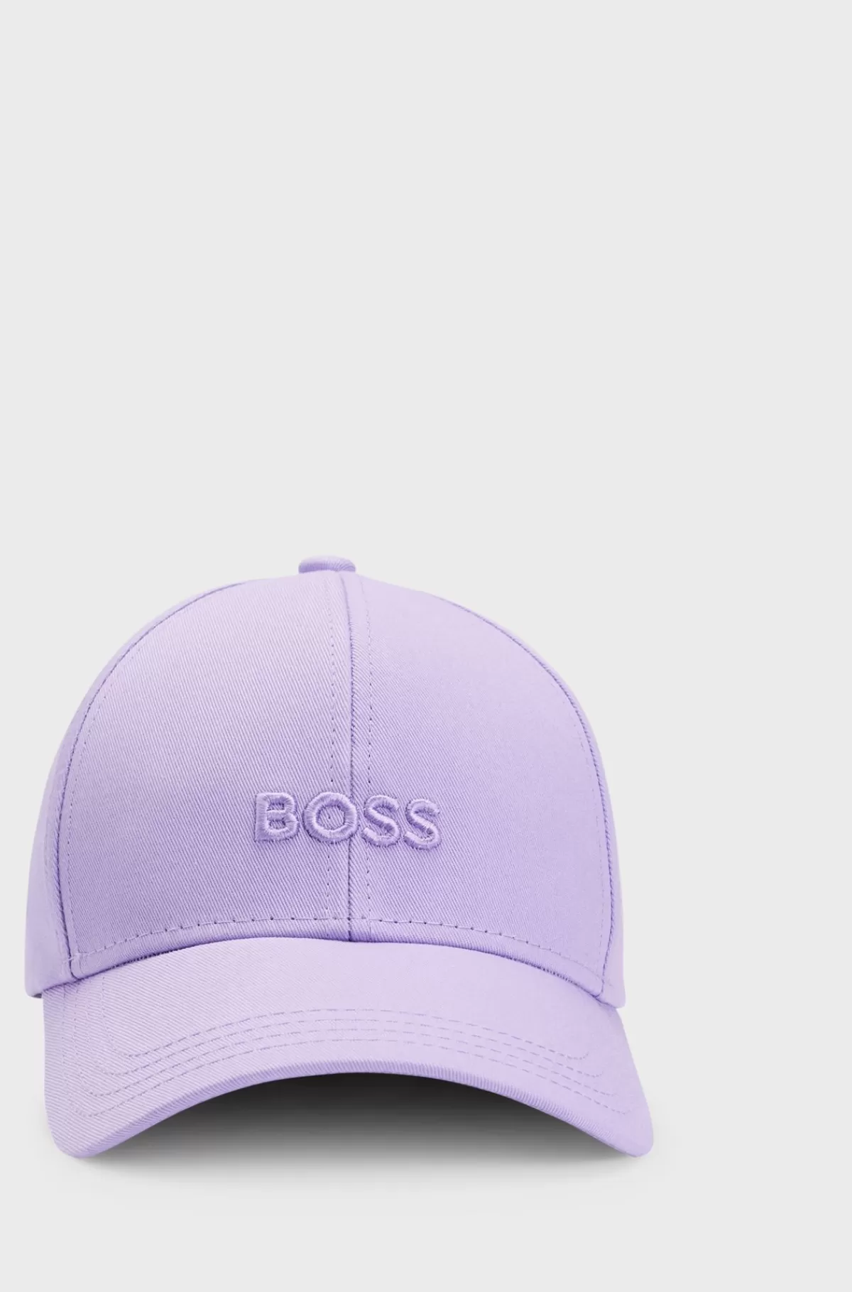 HUGO BOSS Kasket I Bomuldstwill Med Broderet Logo Lilla Flash Sale