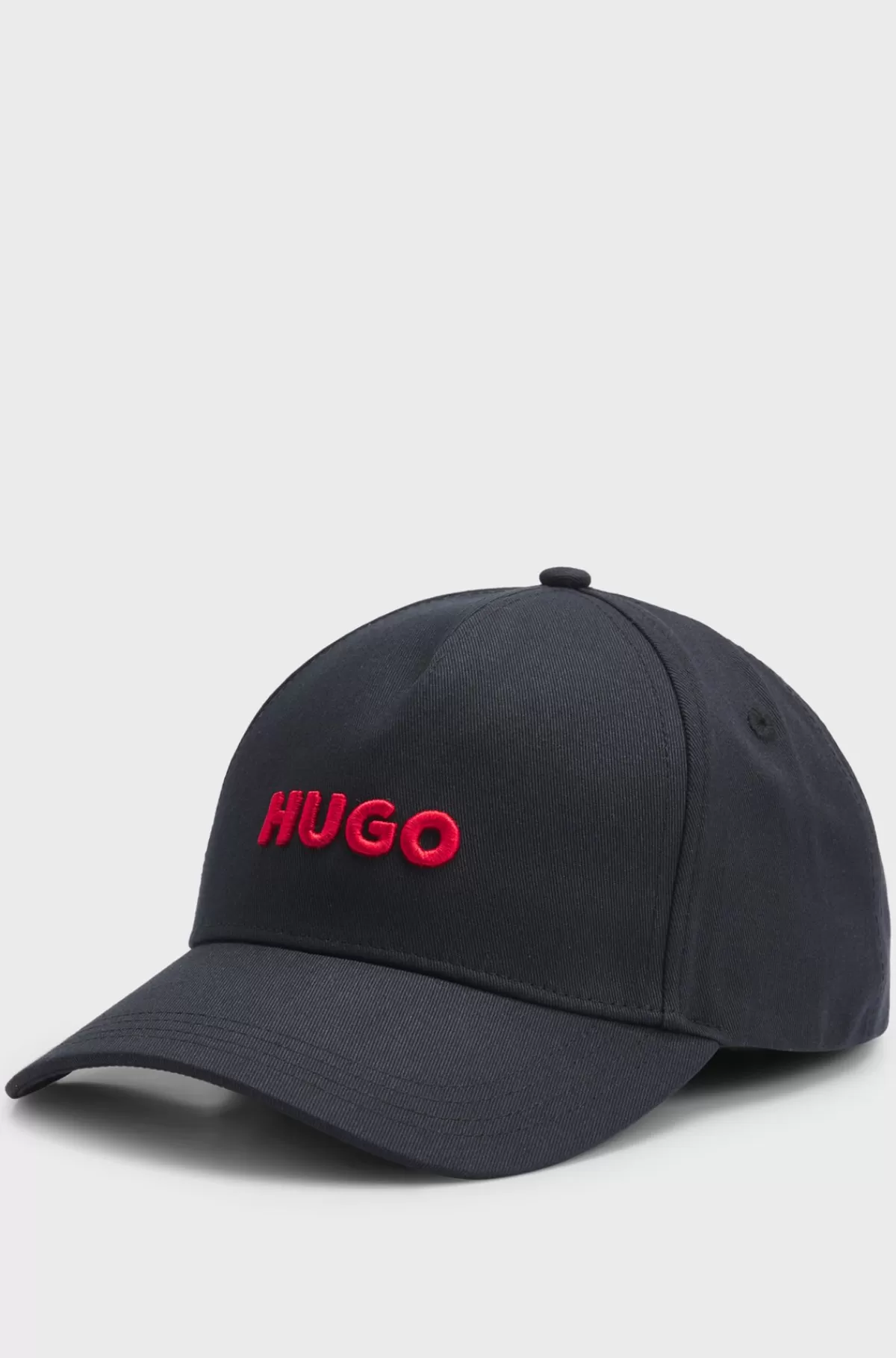 HUGO BOSS Kasket I Bomuldstwill Med Logo Foran Og På Skyggen Sort Online