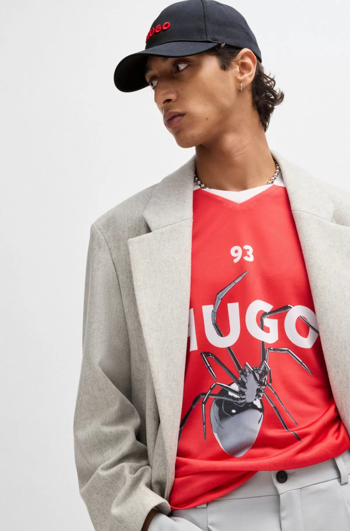 HUGO BOSS Kasket I Bomuldstwill Med Logo Foran Og På Skyggen Sort Online