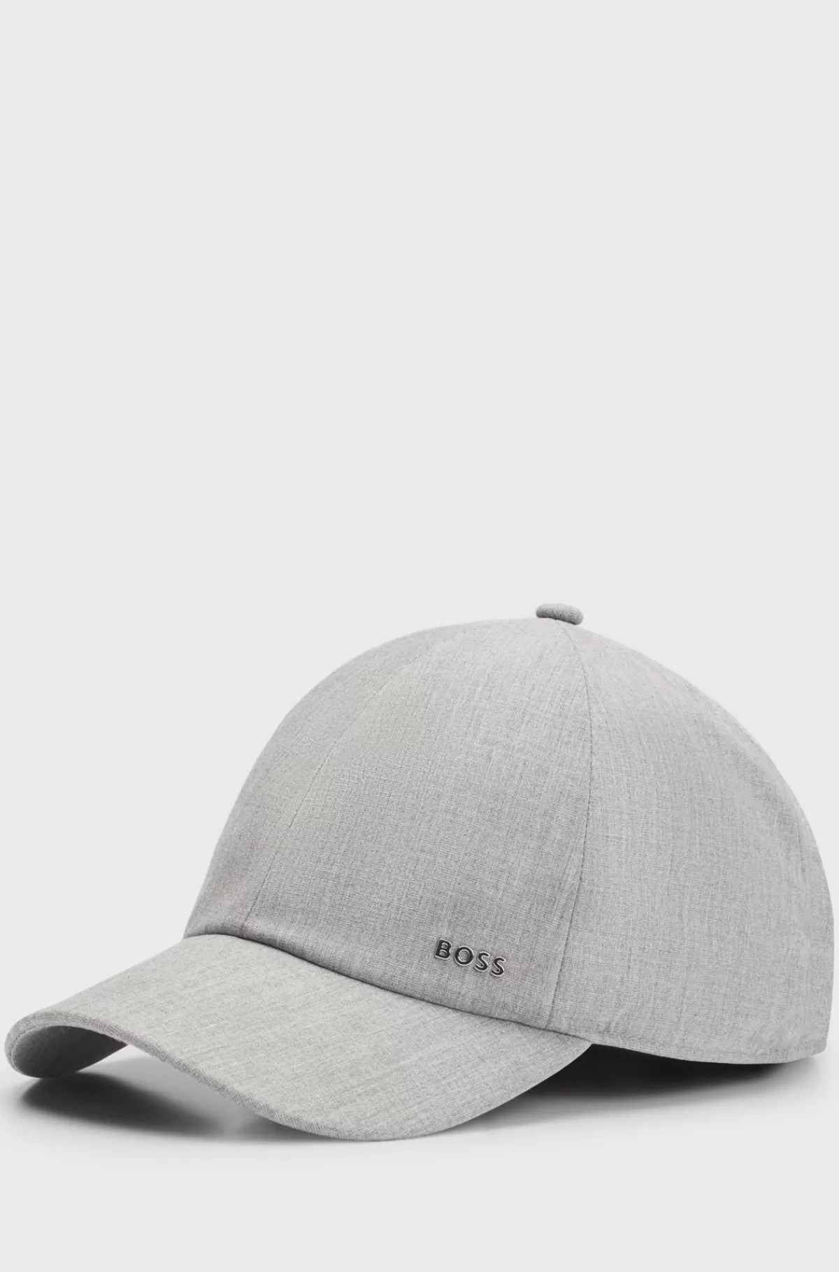 HUGO BOSS Kasket I Ferskenblødt Twill Med Logobogstaver Lysegrå Best Sale