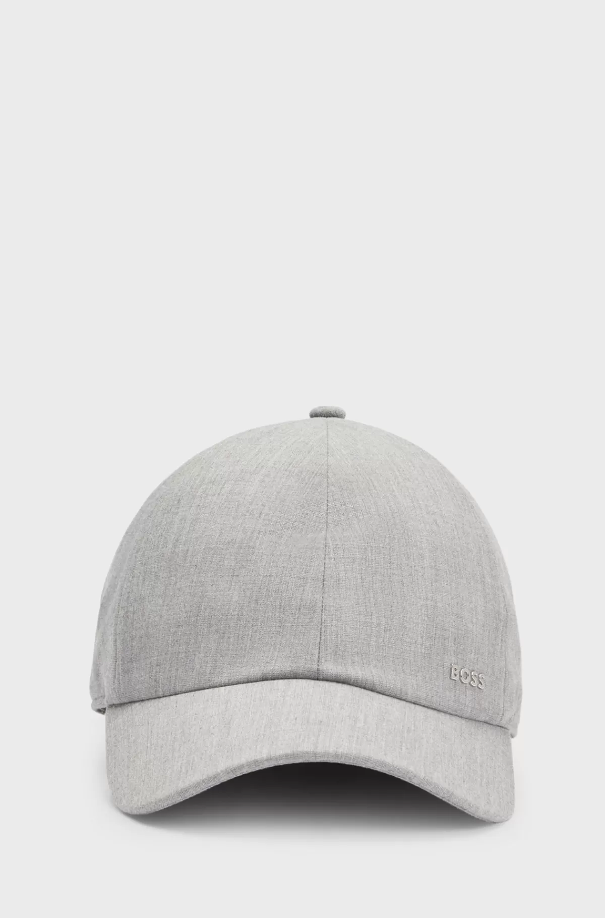 HUGO BOSS Kasket I Ferskenblødt Twill Med Logobogstaver Lysegrå Best Sale