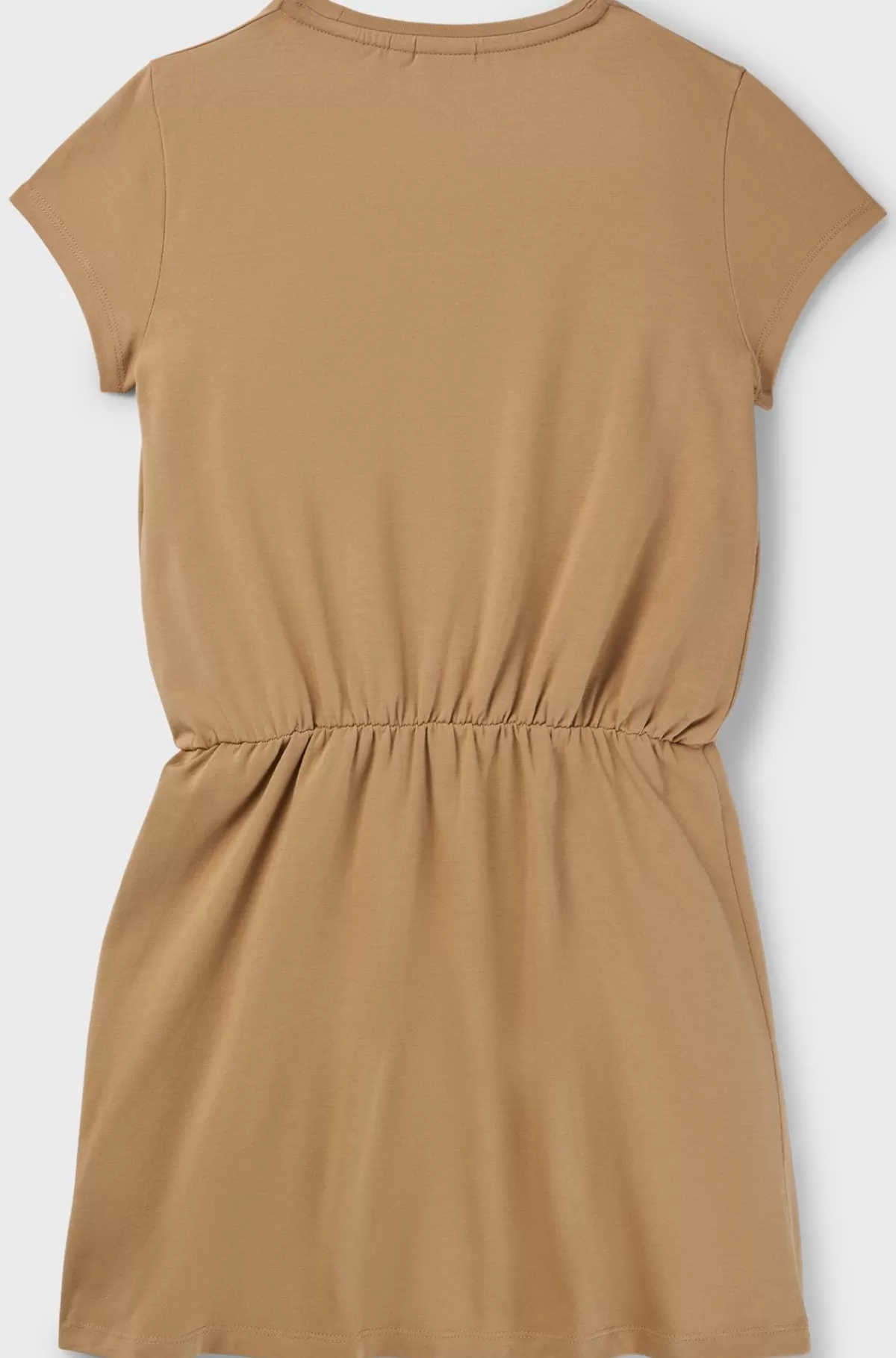 HUGO BOSS Kjole Til Børn I Bomuld Med Stræk Med Glansfuldt Logoprint Brun Best Sale