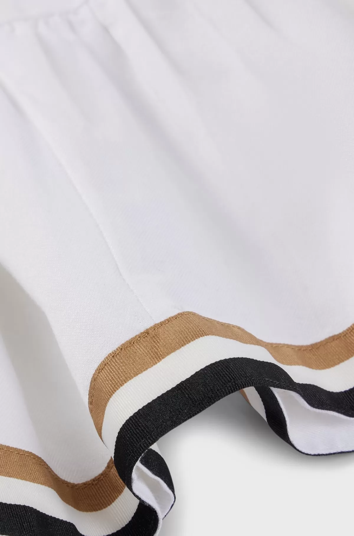 HUGO BOSS Kjole Til Børn Med Afkortede ærmer, Signaturstribe Og Logo Hvid Best