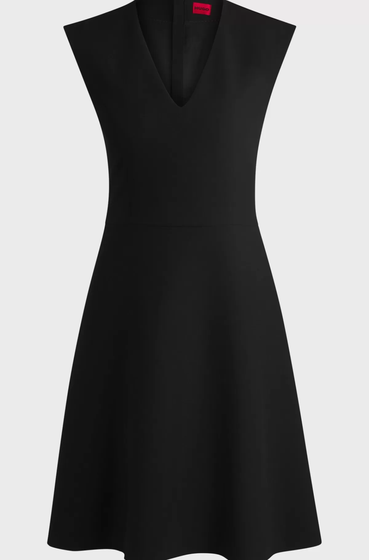 HUGO BOSS Kjole Uden ærmer Med Svajende Skørt I Stof Med Stræk Sort Flash Sale