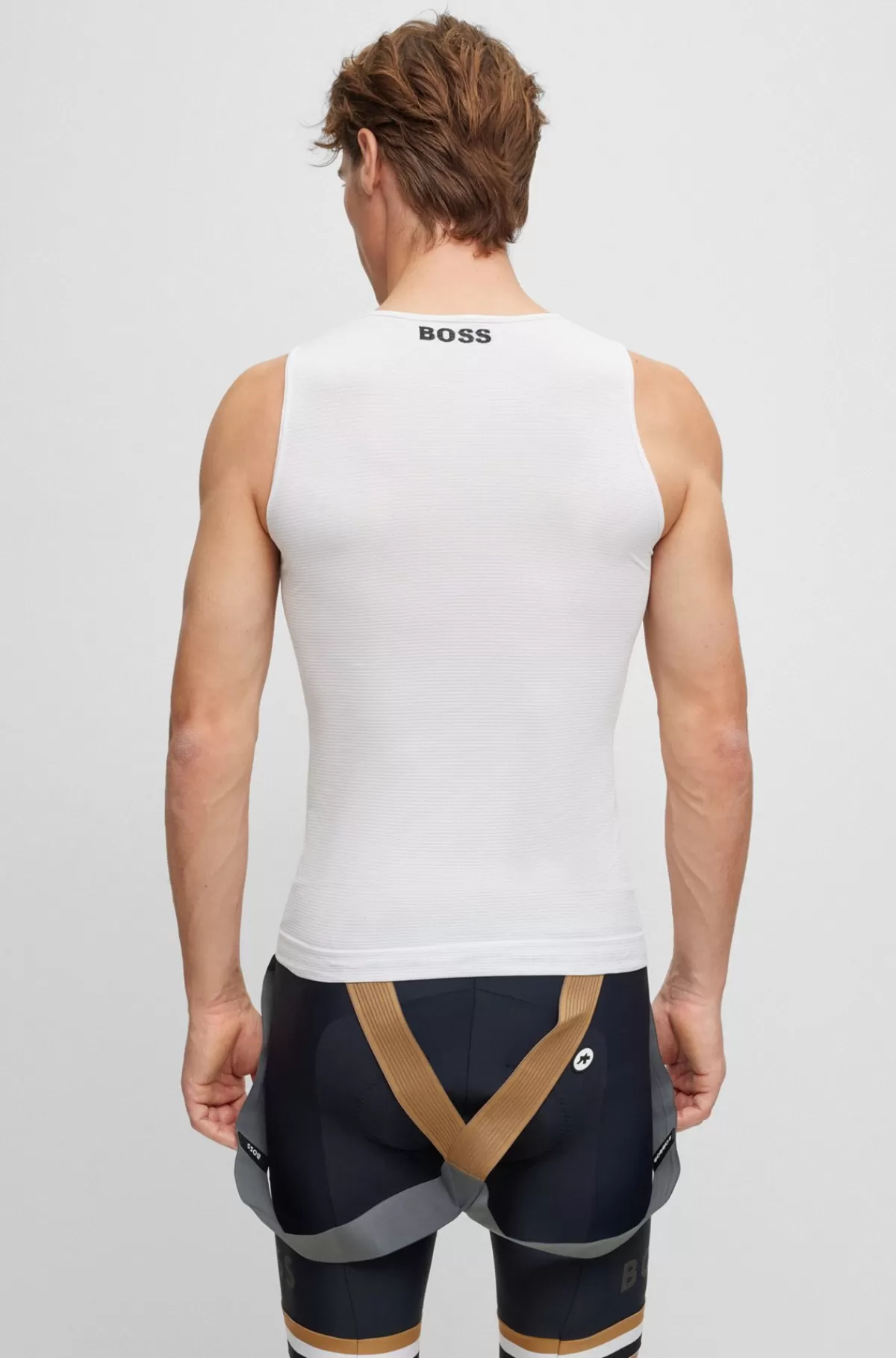 HUGO BOSS Kølende Basislag Uden ærmer Med Branding Fra BOSS X ASSOS Hvid Discount