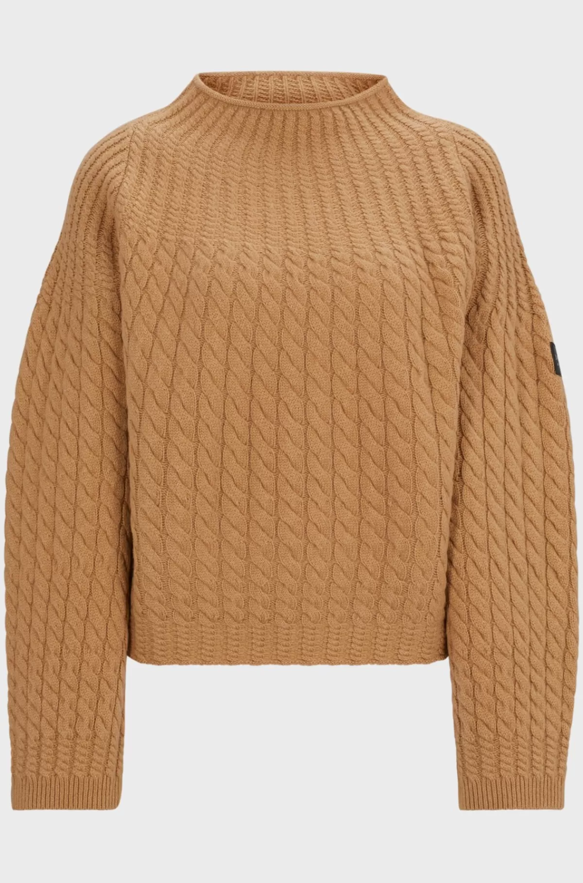 HUGO BOSS Kort Sweater Til Hestesport I Uld Og Kashmir Brun Discount