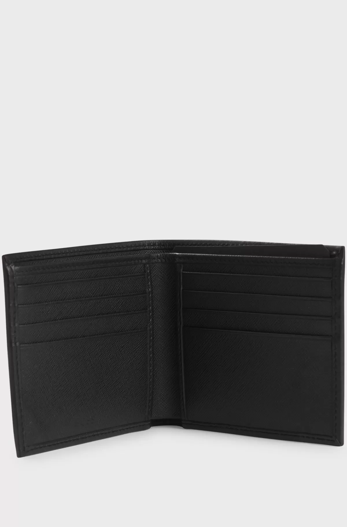 HUGO BOSS Kortholder I Læder Med Dobbelt B-monogram Sort Discount