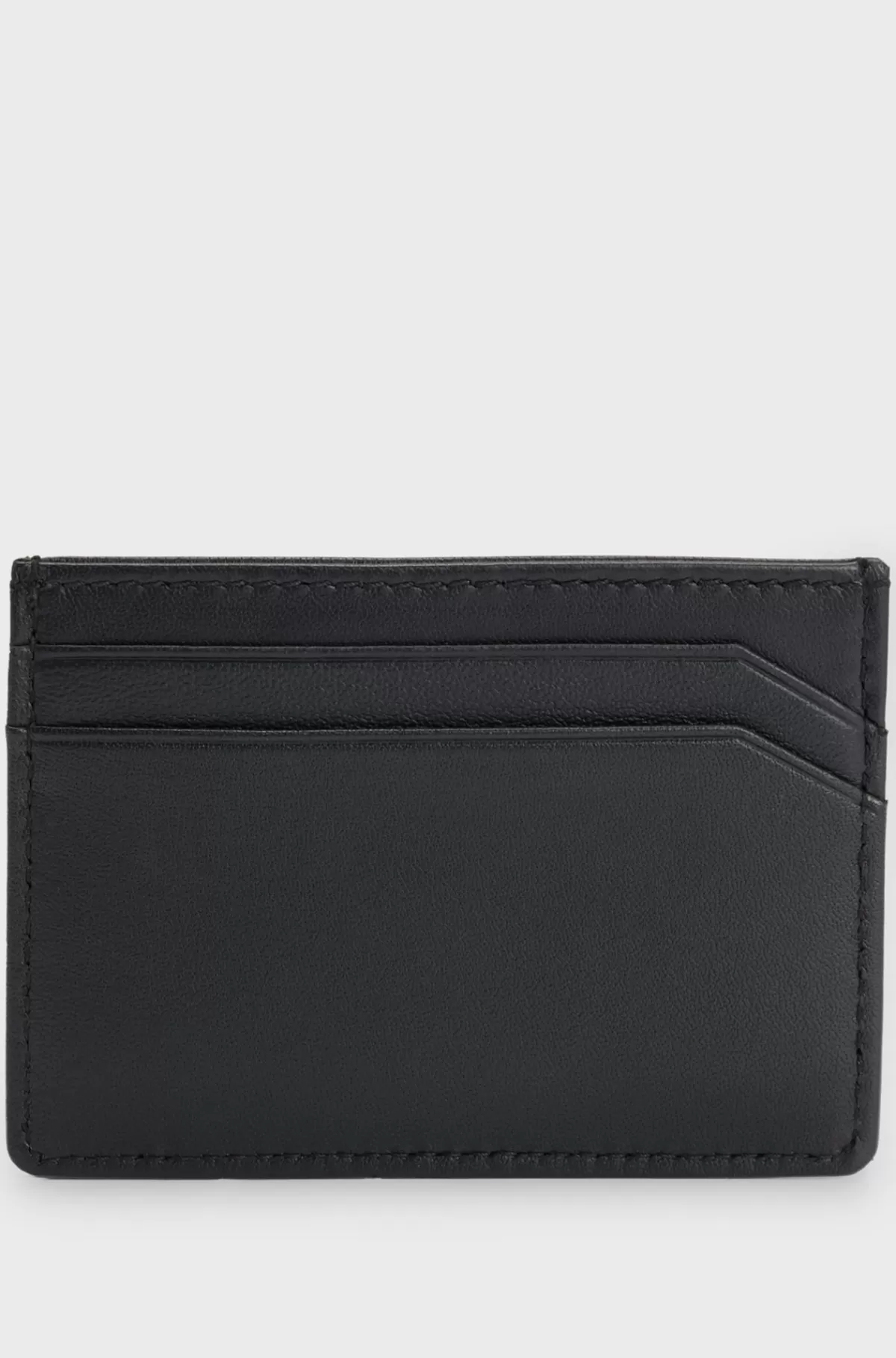 HUGO BOSS Kortholder I Læder Med Logo Sort Outlet