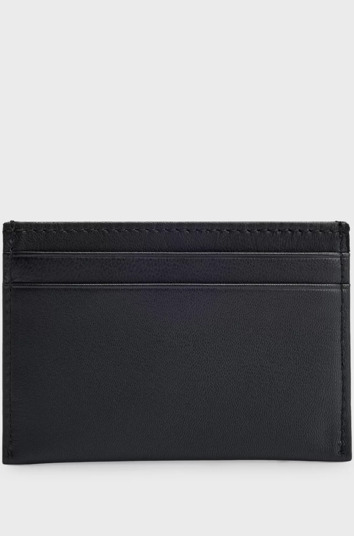 HUGO BOSS Kortholder I Læder Med Struktur Og Præget Logo Sort Clearance