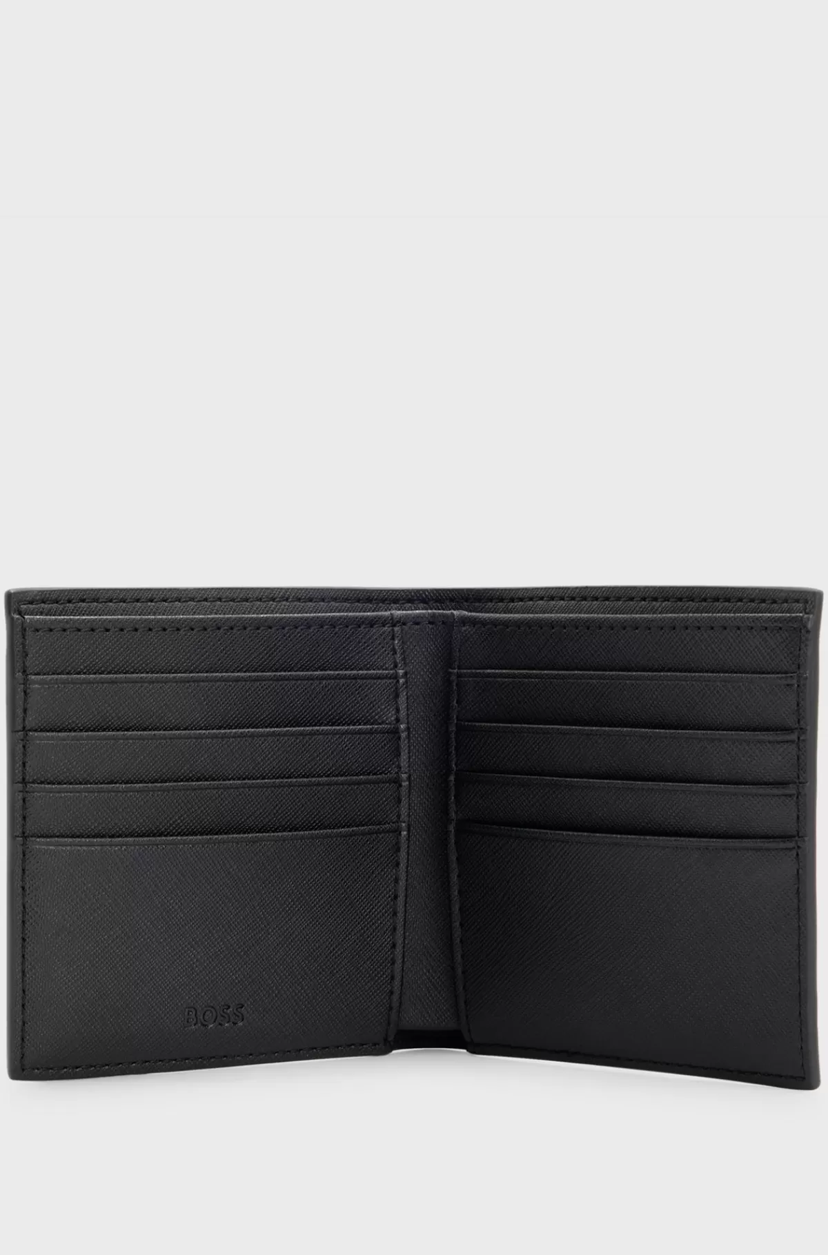 HUGO BOSS Kortholder Med Signaturmønster Og Double B-monogram Sort Store
