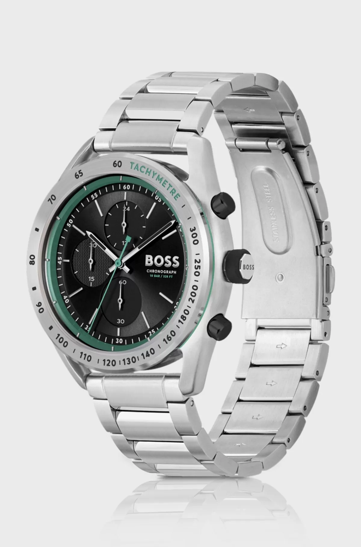 HUGO BOSS Kronografur Med Sub-registre Og Lænkerem Sølv Sale