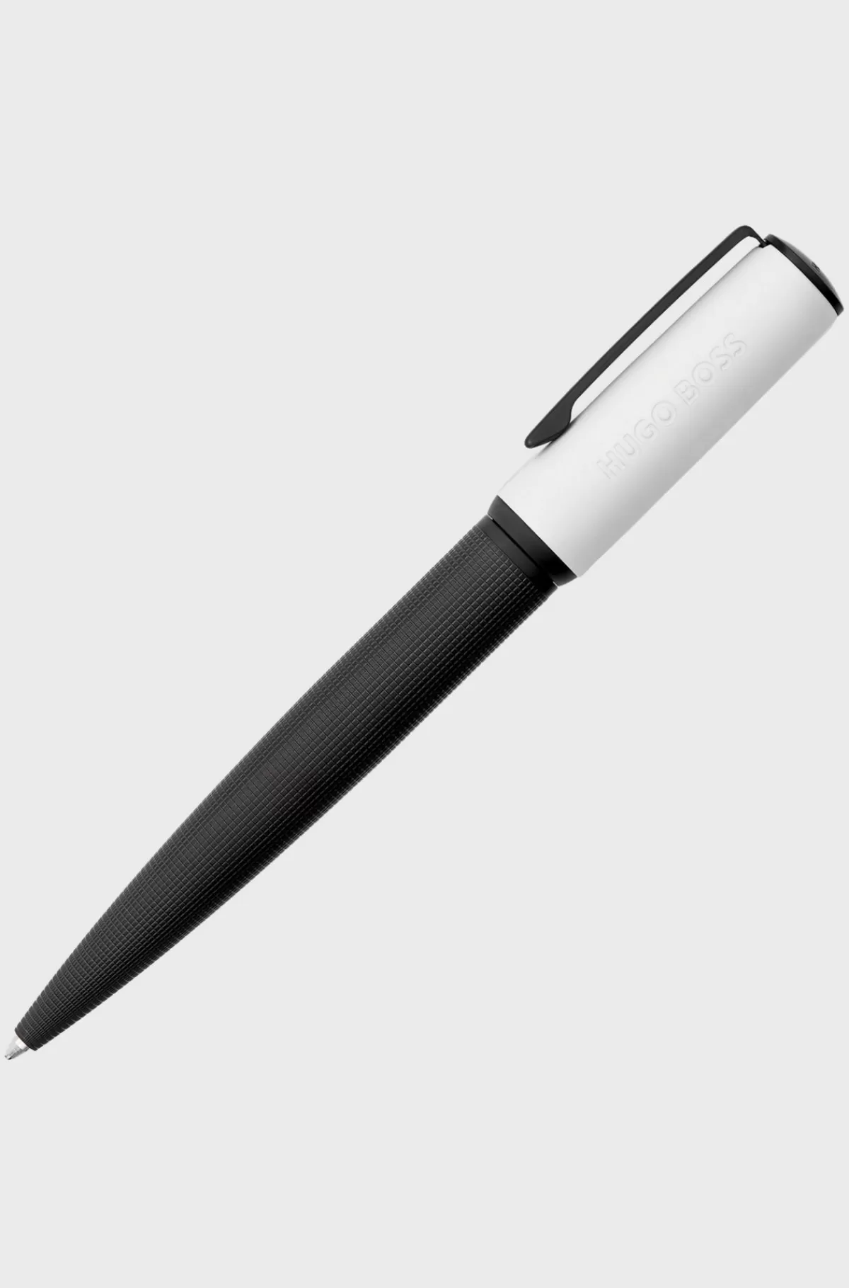 HUGO BOSS Kuglepen Med Forskellige Teksturer Og Brandet Hvid Hætte Sort Outlet