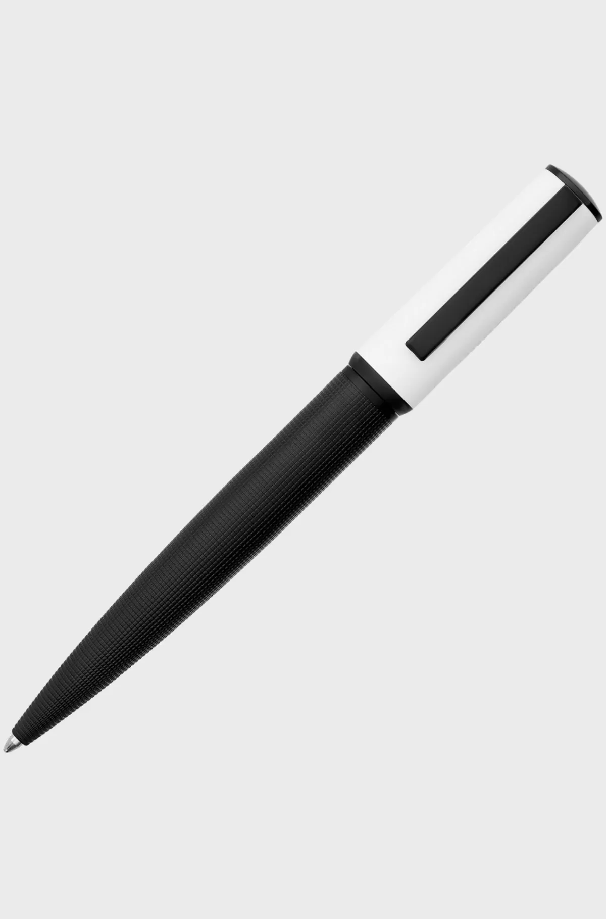 HUGO BOSS Kuglepen Med Forskellige Teksturer Og Brandet Hvid Hætte Sort Outlet