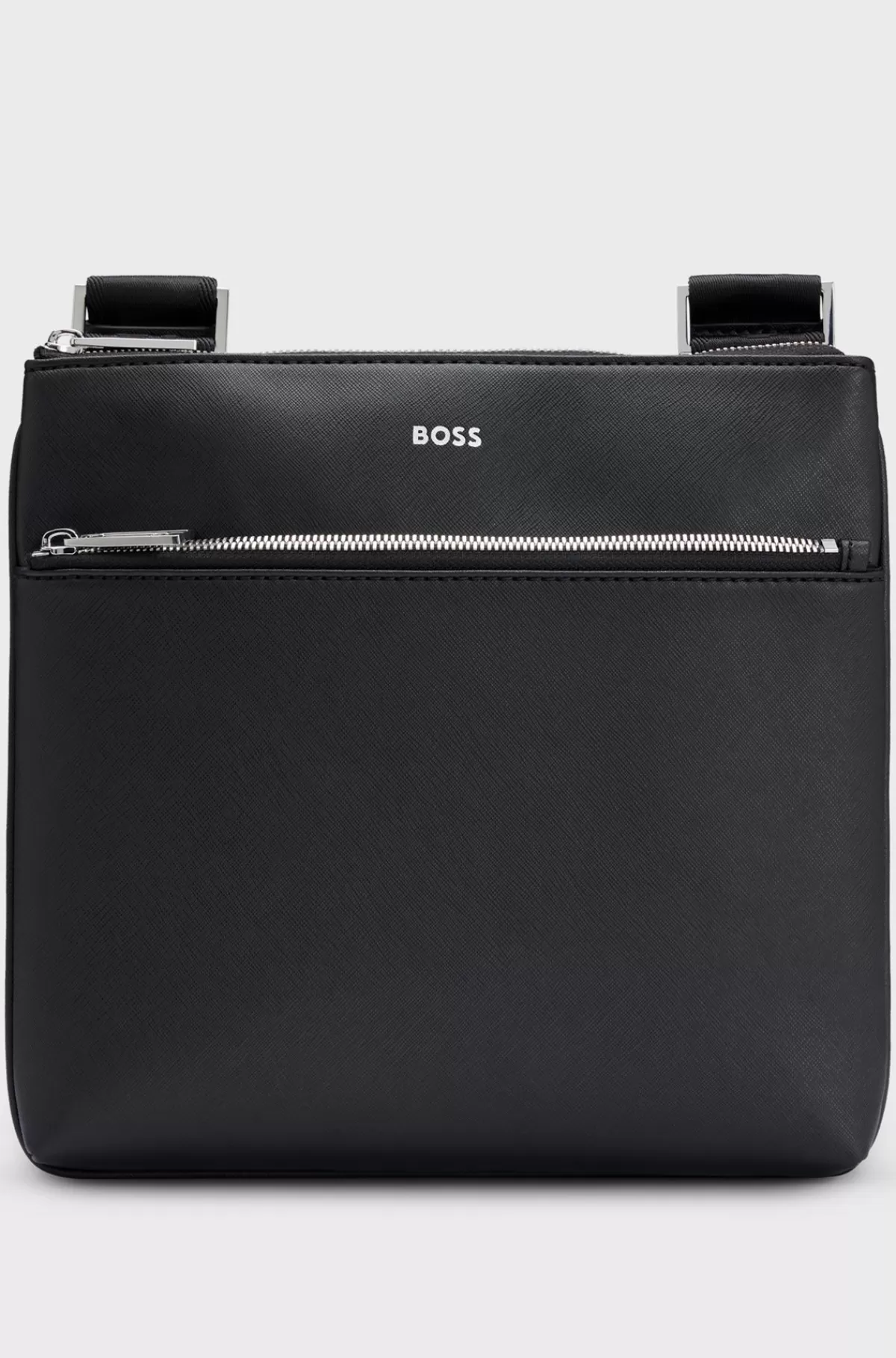 HUGO BOSS Kuverttaske Med Lynlåslukning Og Logo Sort Outlet